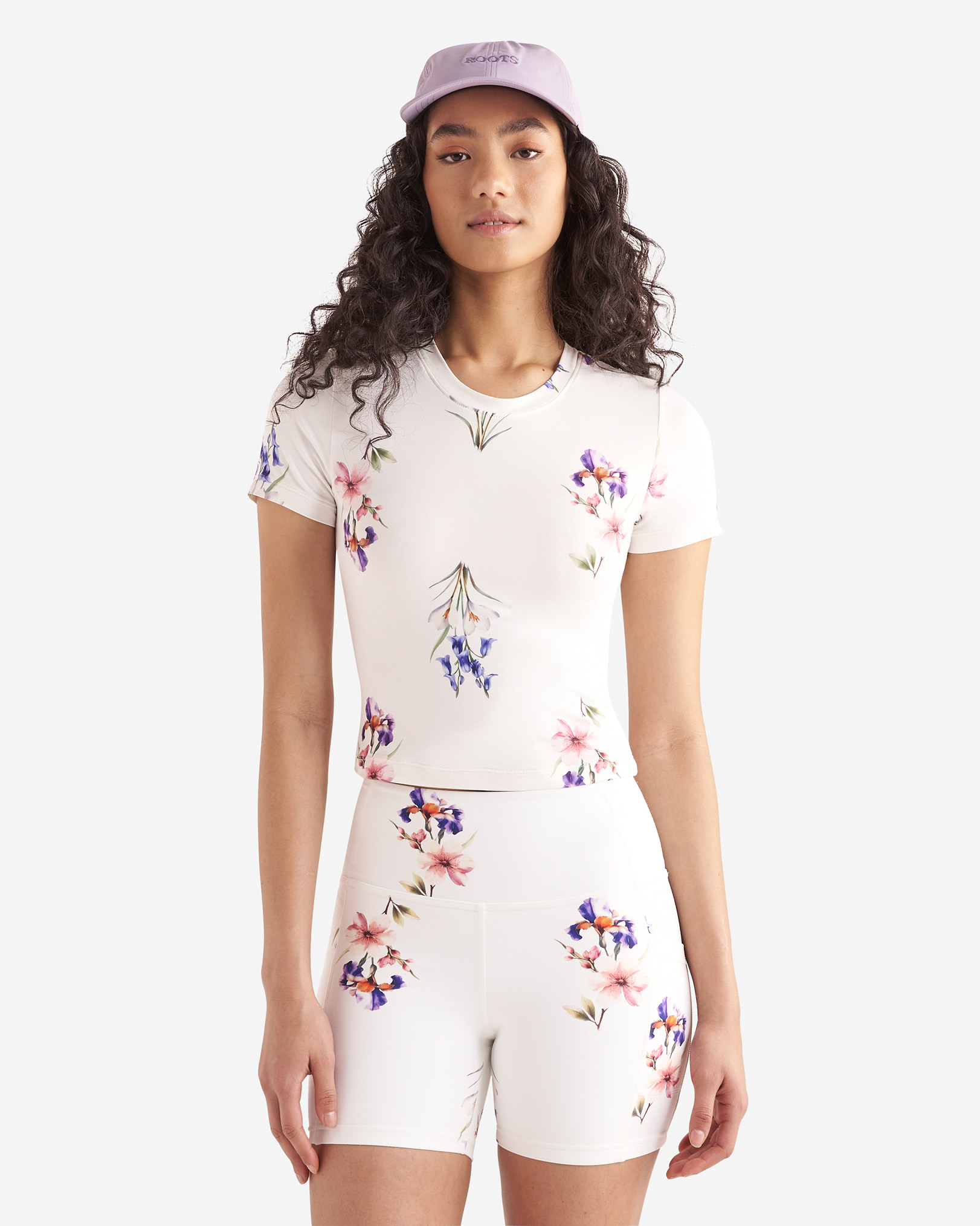 Renew Knit Floral Crop T-Shirt - Multi