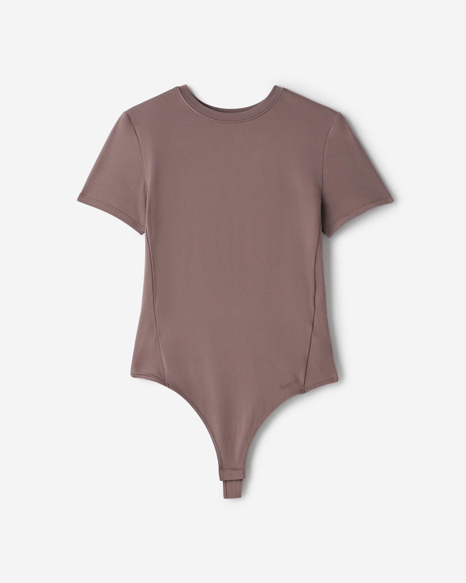 Renew Knit T-Shirt Bodysuit - Cinder Brown