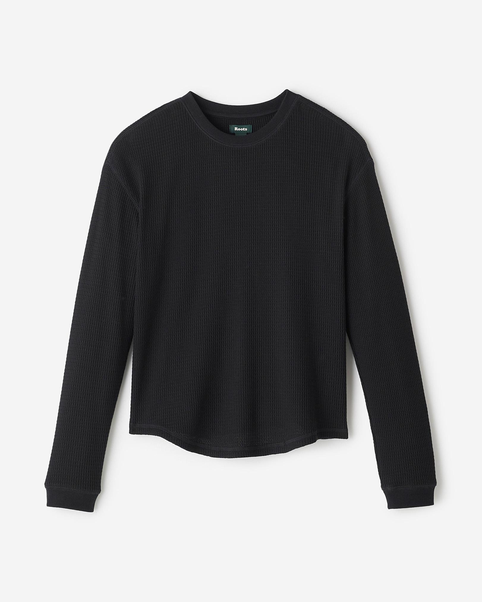 Waffle Long Sleeve Top - Black Waffle Long Sleeve Top - Black