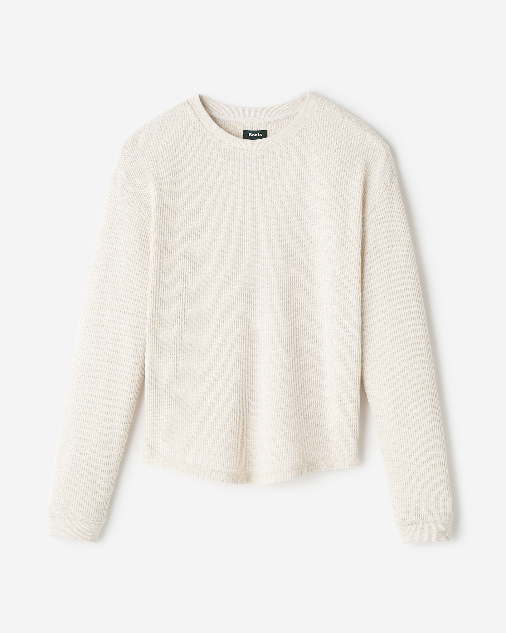 Waffle Long Sleeve Top - Oatmeal Mix Waffle Long Sleeve Top - Oatmeal Mix