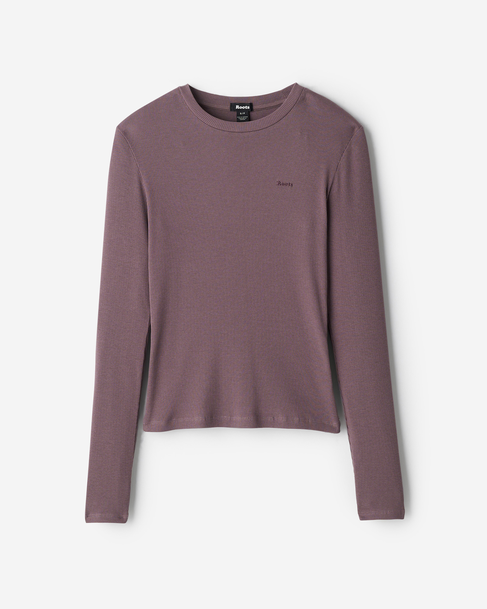 Roam Rib Fitted Long Sleeve Top - Desert Mocha