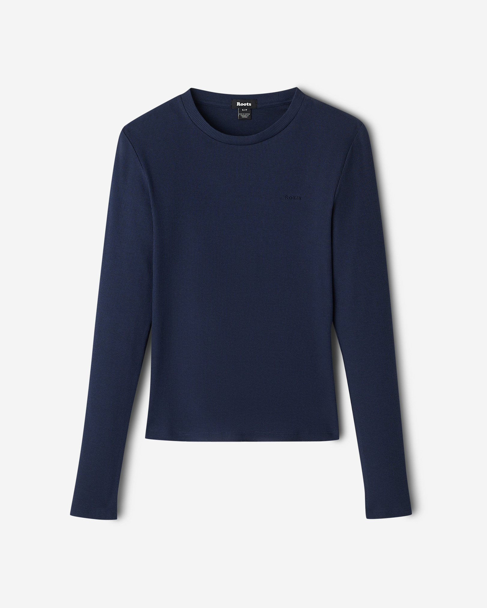 Roam Rib Fitted Long Sleeve Top - Navy Blazer Roam Rib Fitted Long Sleeve Top - Navy Blazer