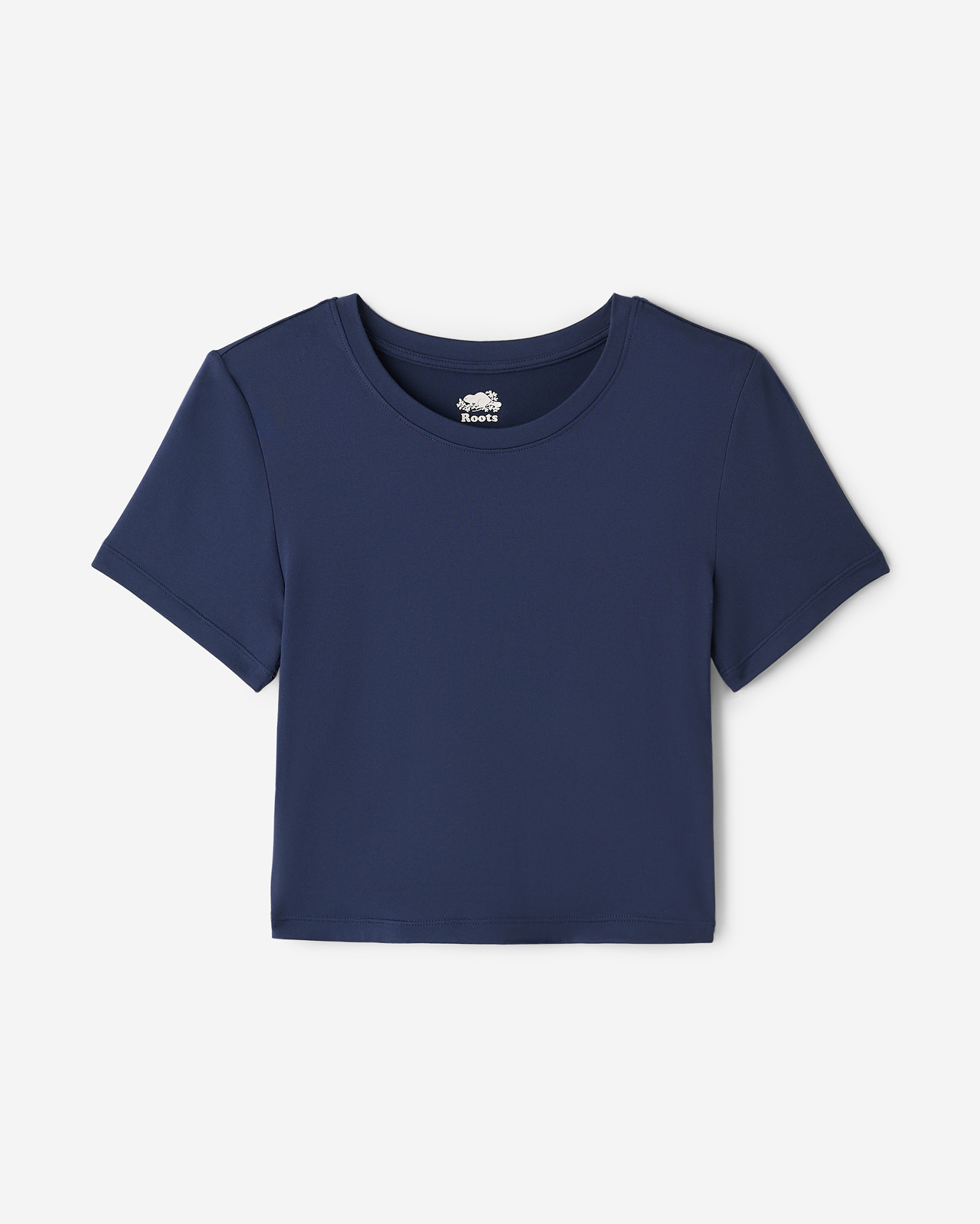 Renew Knit Crop T-Shirt - Nightfall Blue