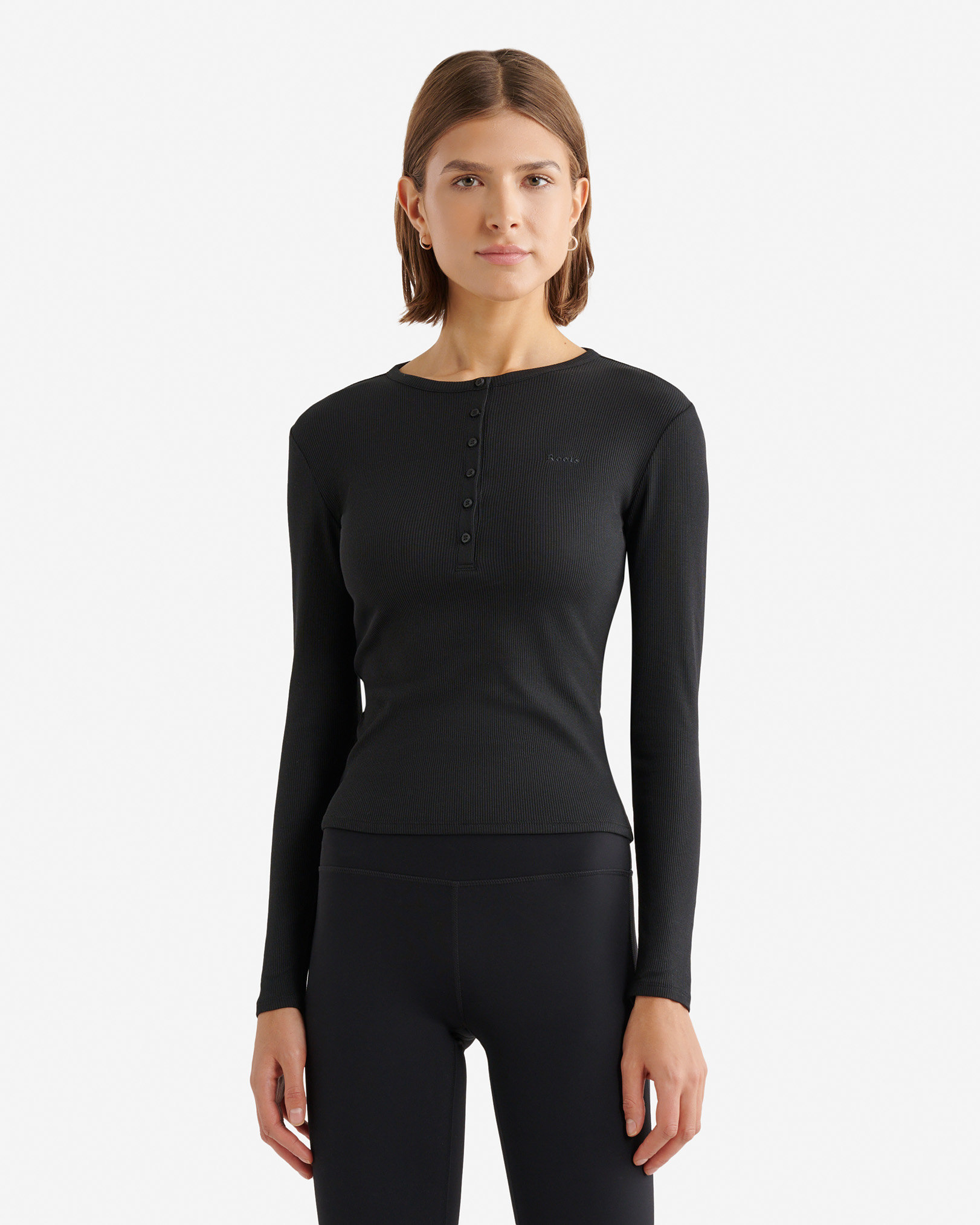 Roam Rib Fitted Long Sleeve Henley