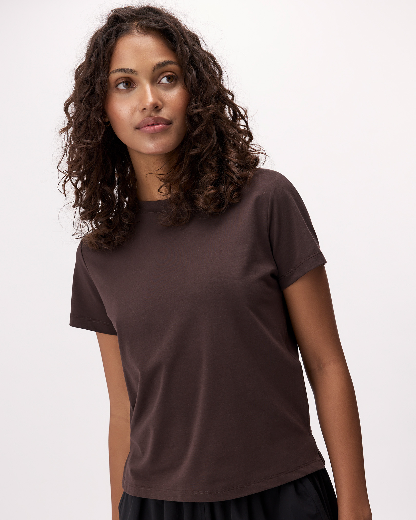 Active Knit Short Sleeve T-Shirt - Black Coffee Active Knit Short Sleeve T-Shirt - Black Coffee