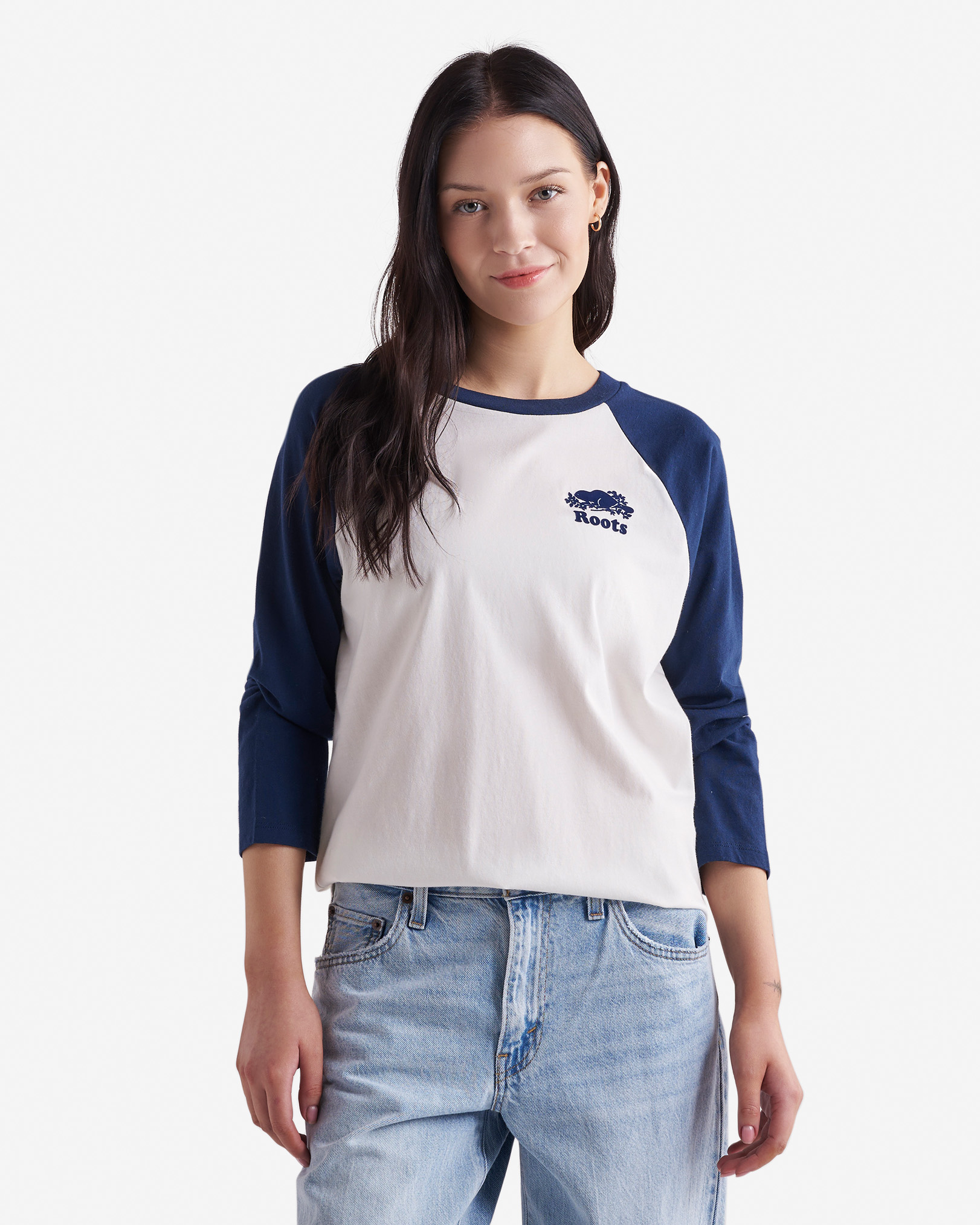 Womens Organic Cooper Baseball T-shirt - True Navy