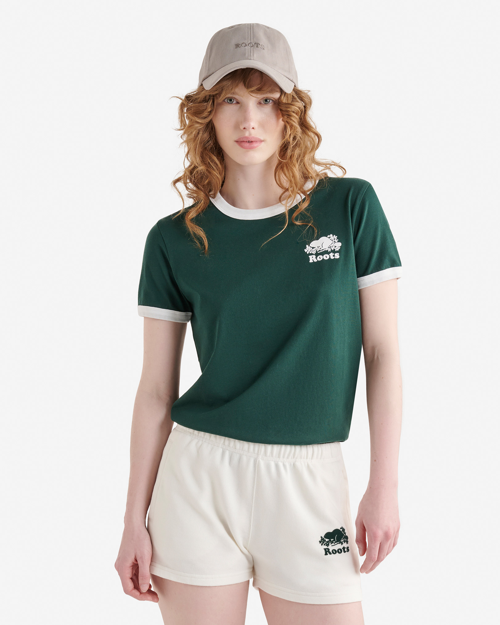 Womens Organic Cooper Ringer T-Shirt - Varsity Green