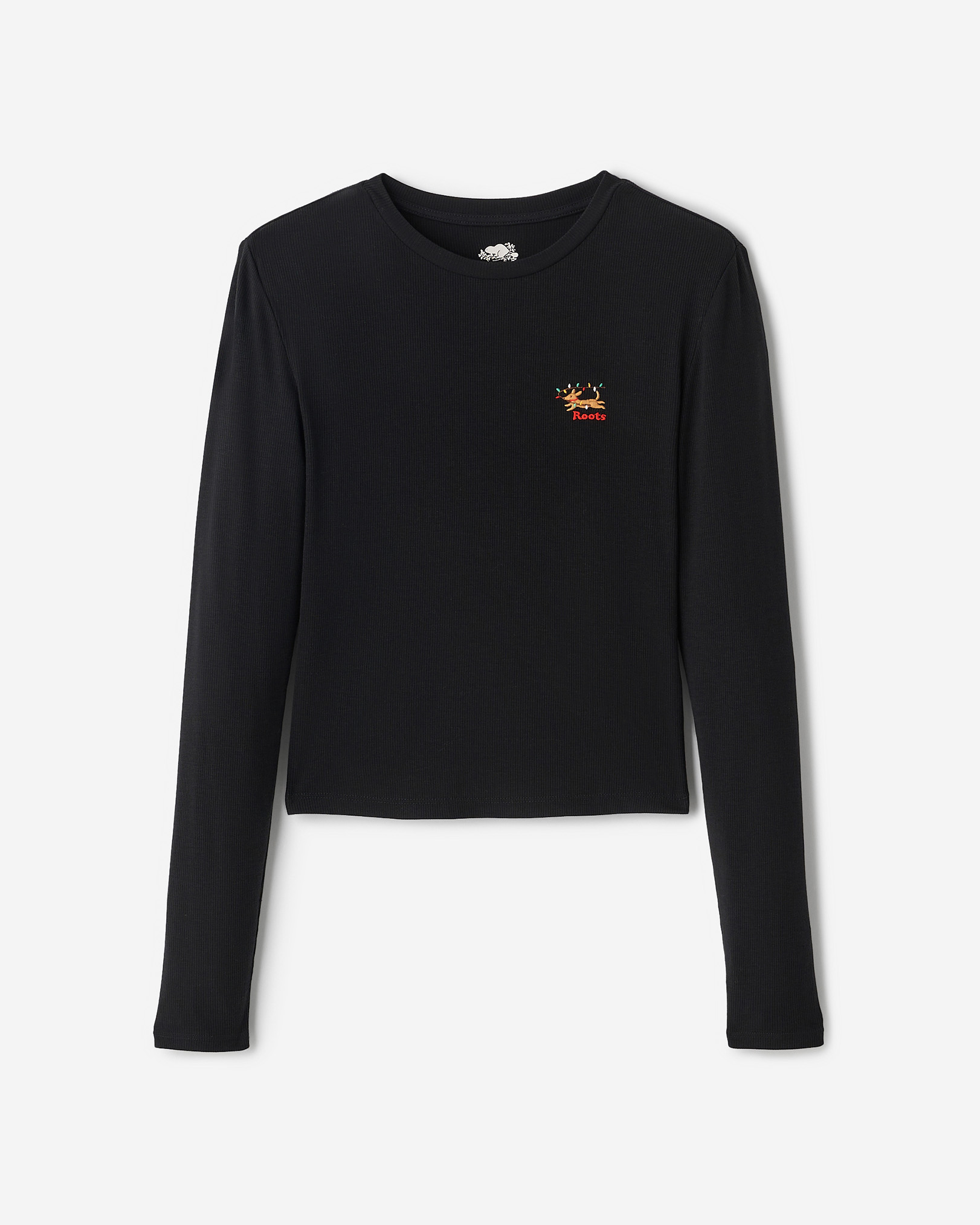 Womens Holiday Fitted Long Sleeve Top