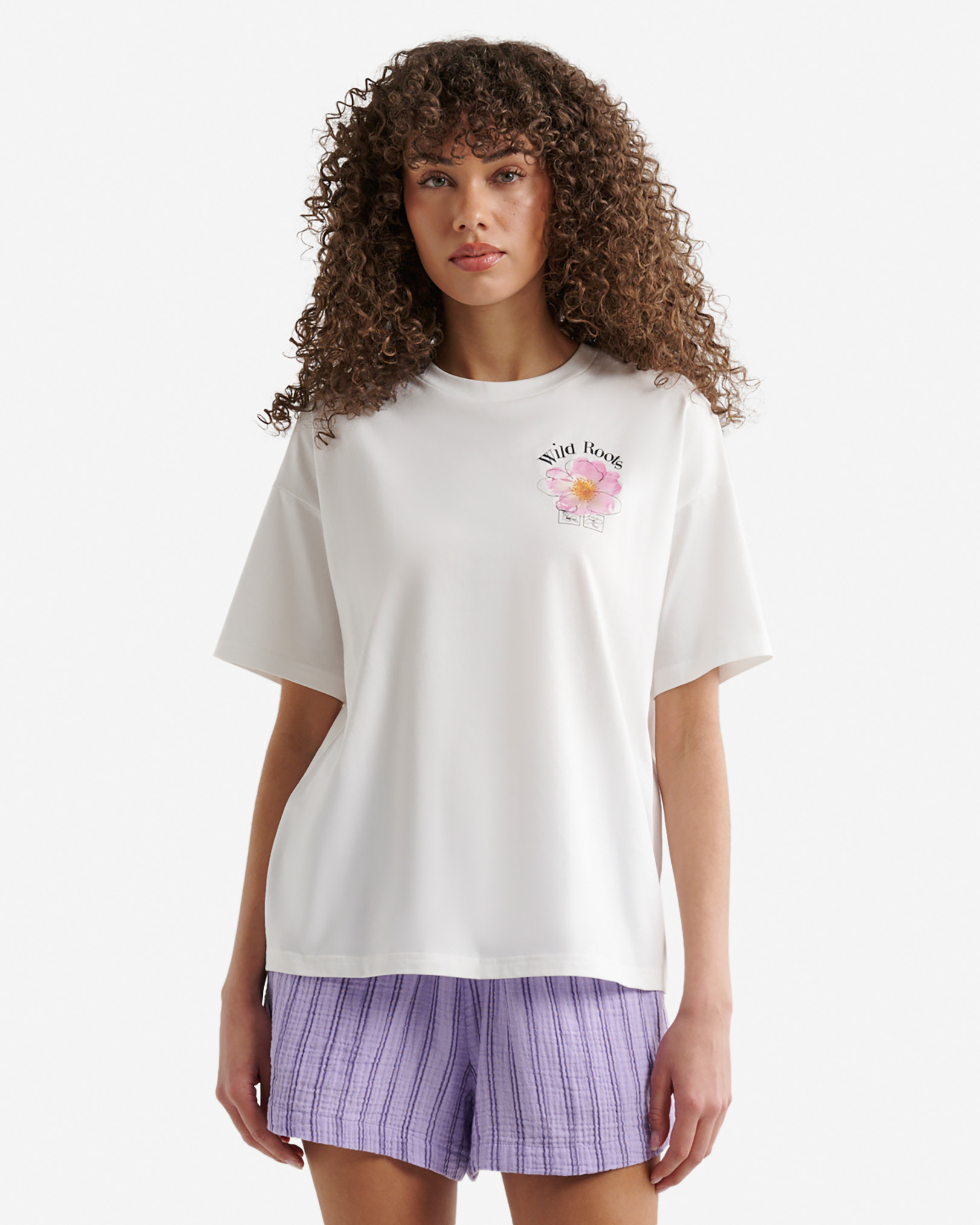 Womens Wild Roots T-Shirt - Egret