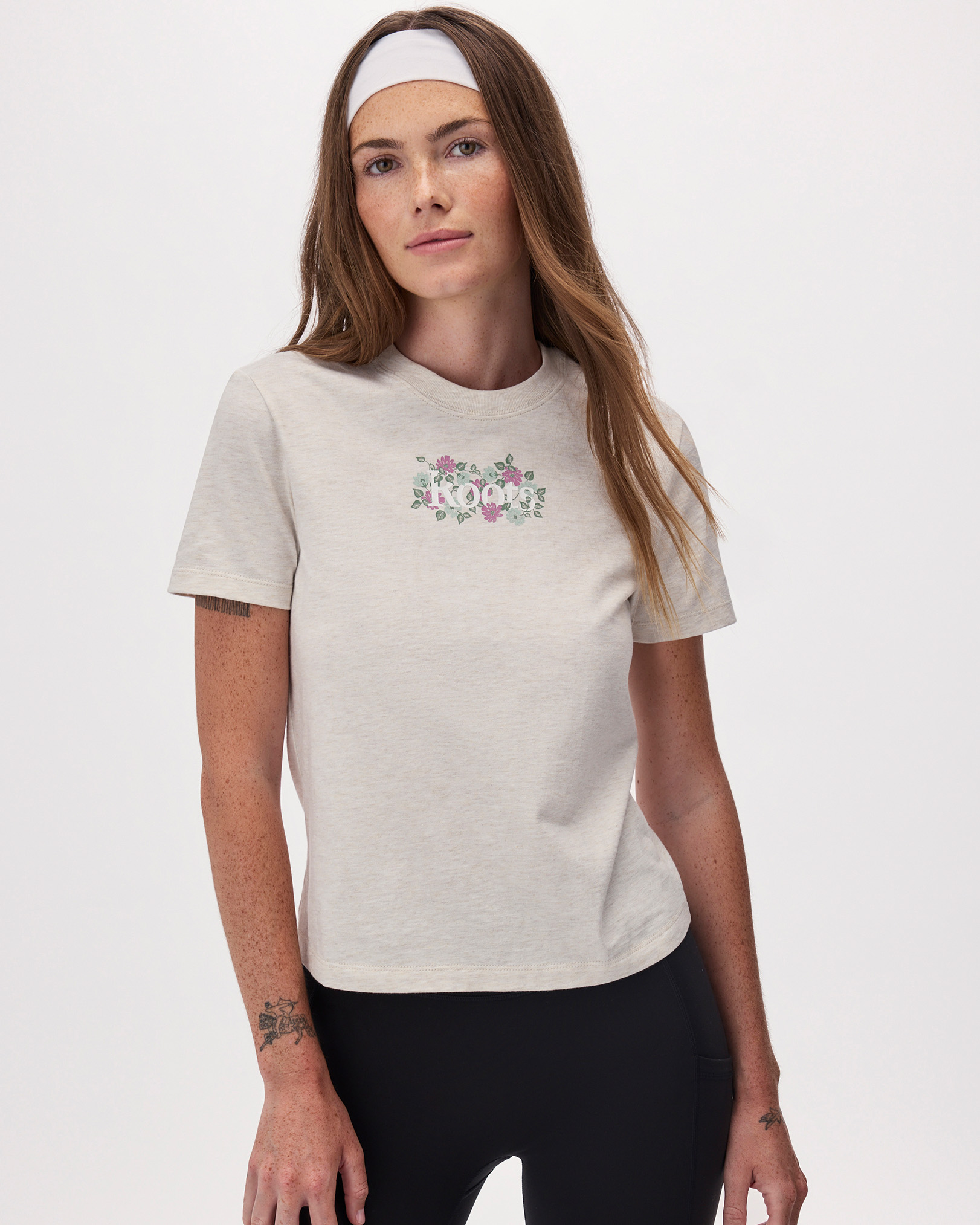 Womens Wildflower T-Shirt - Oatmeal Mix Womens Wildflower T-Shirt - Oatmeal Mix
