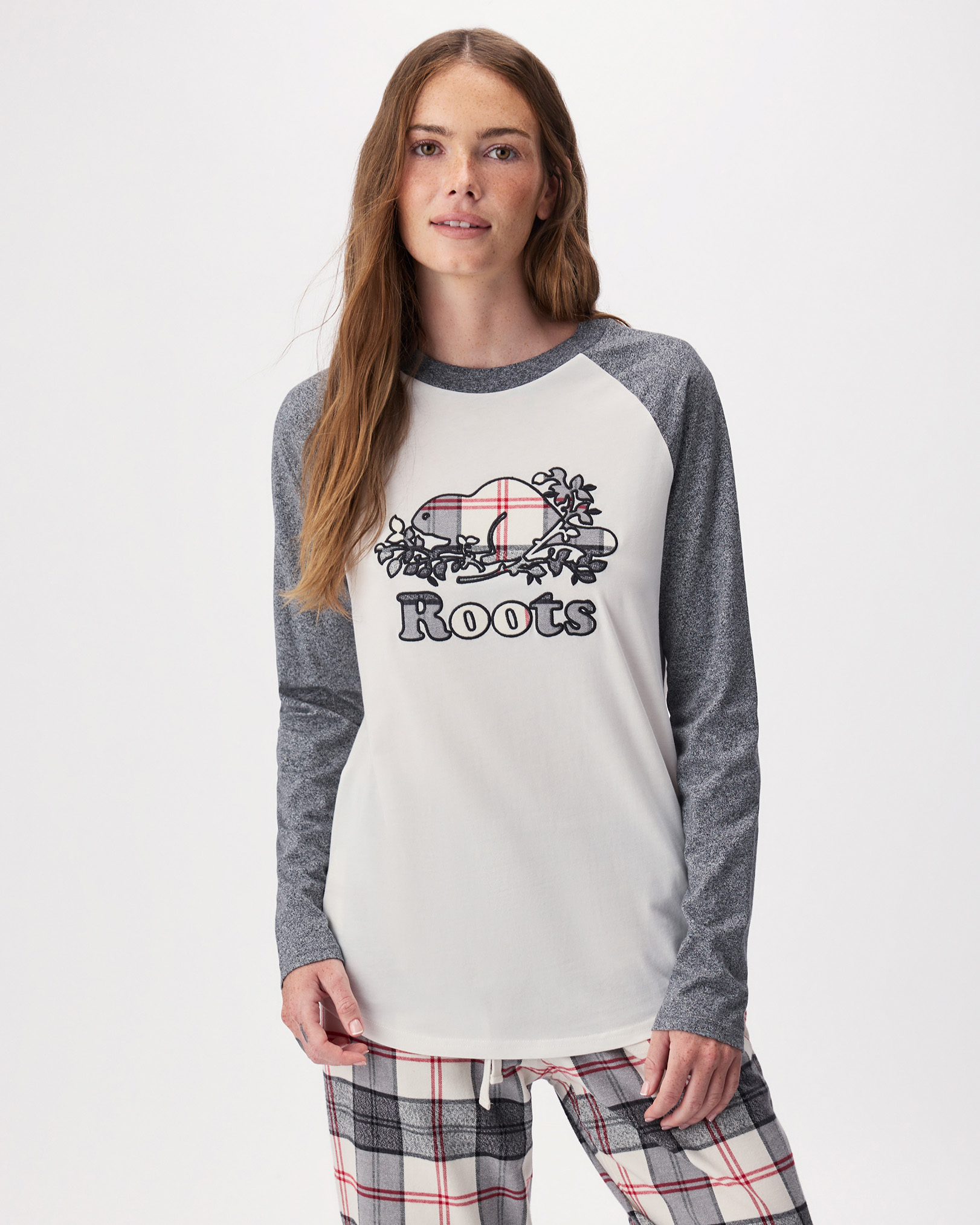 Womens Cooper Plaid Long Sleeve T-Shirt Womens Cooper Plaid Long Sleeve T-Shirt