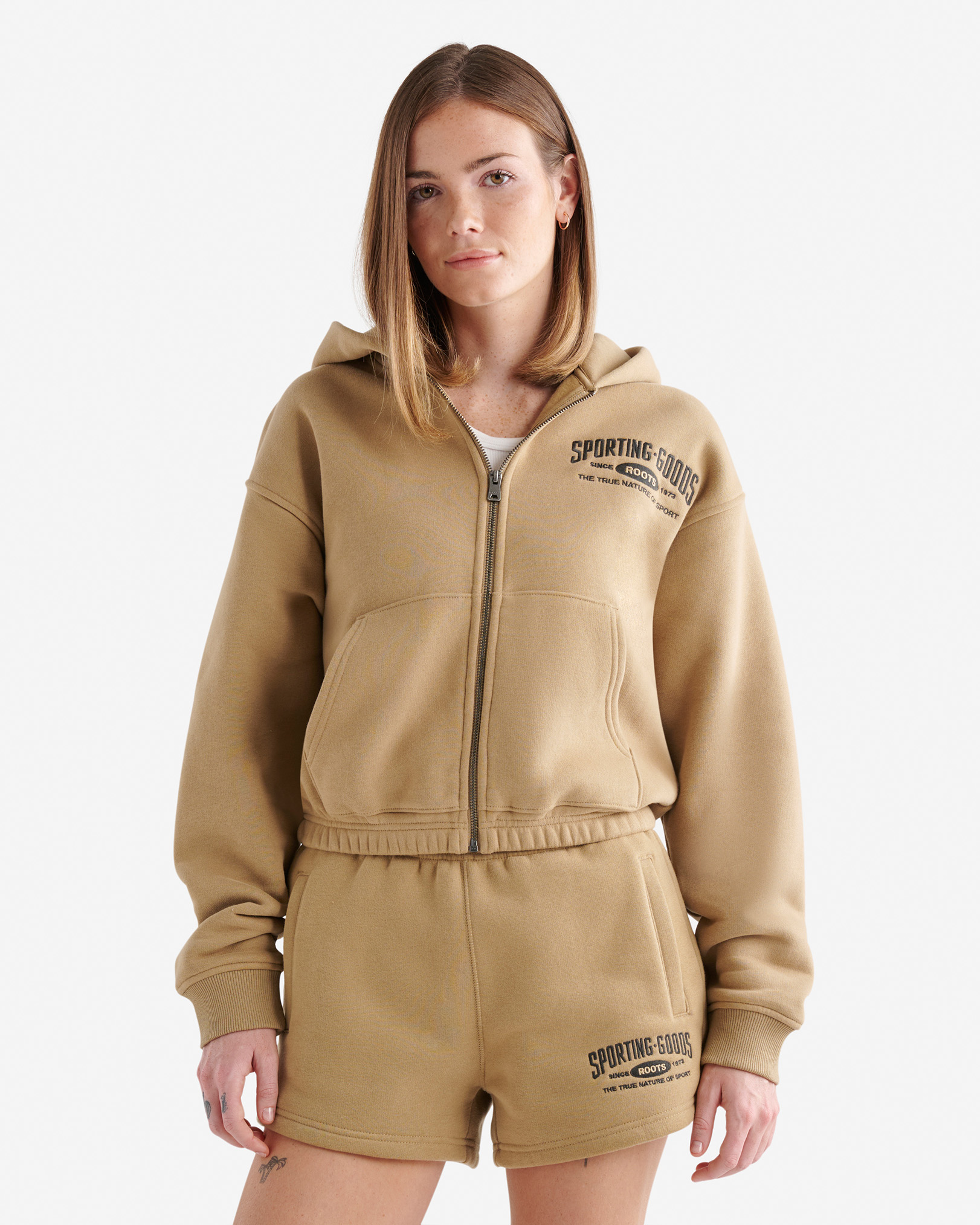 Sporting Goods 99 Full Zip Hoodie - Hazelnut Cream Sporting Goods 99 Full Zip Hoodie - Hazelnut Cream