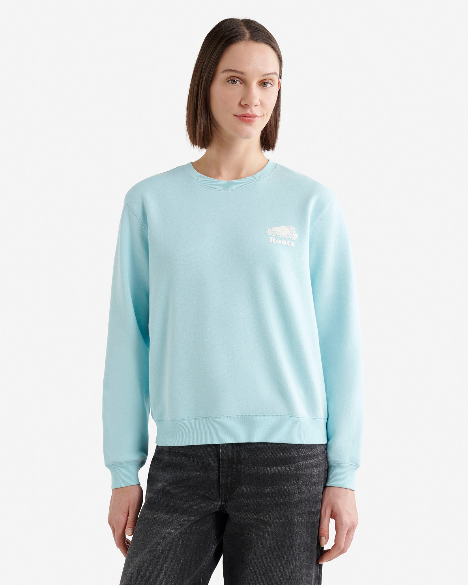 Organic Cooper Relaxed Crew - Sea Glass