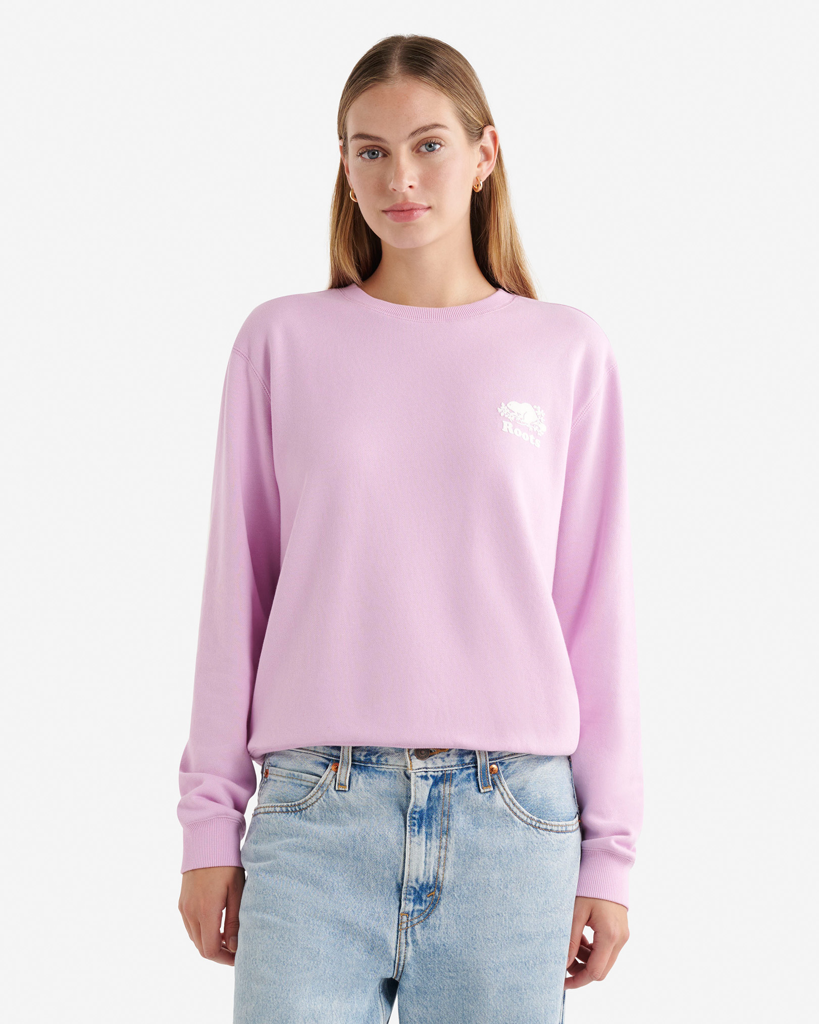 Organic Cooper Relaxed Crew - Orchid Bouquet