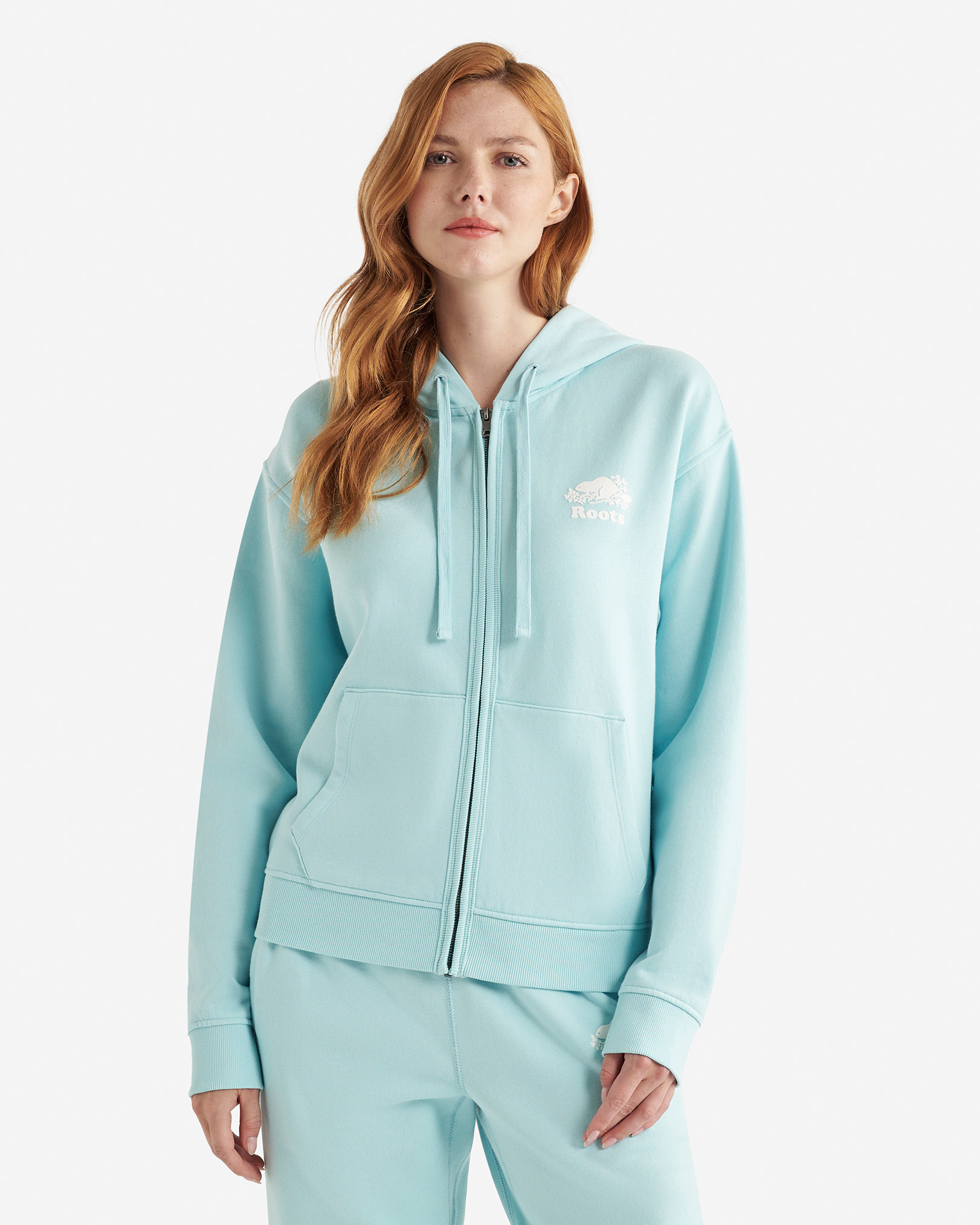 Organic Original Relaxed Full Zip Hoodie - Sea Glass