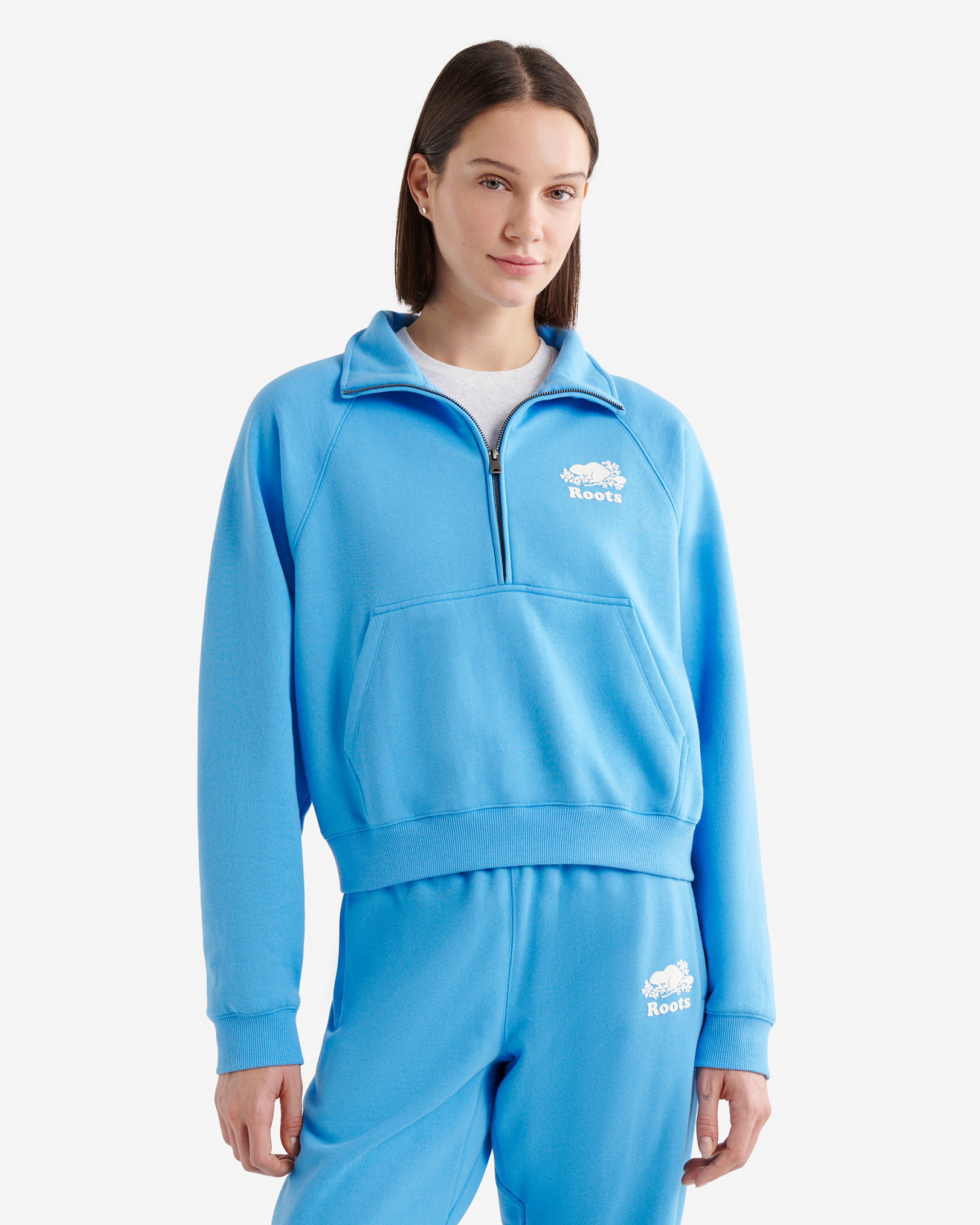 Organic Cooper Quarter Zip - Louis Blue