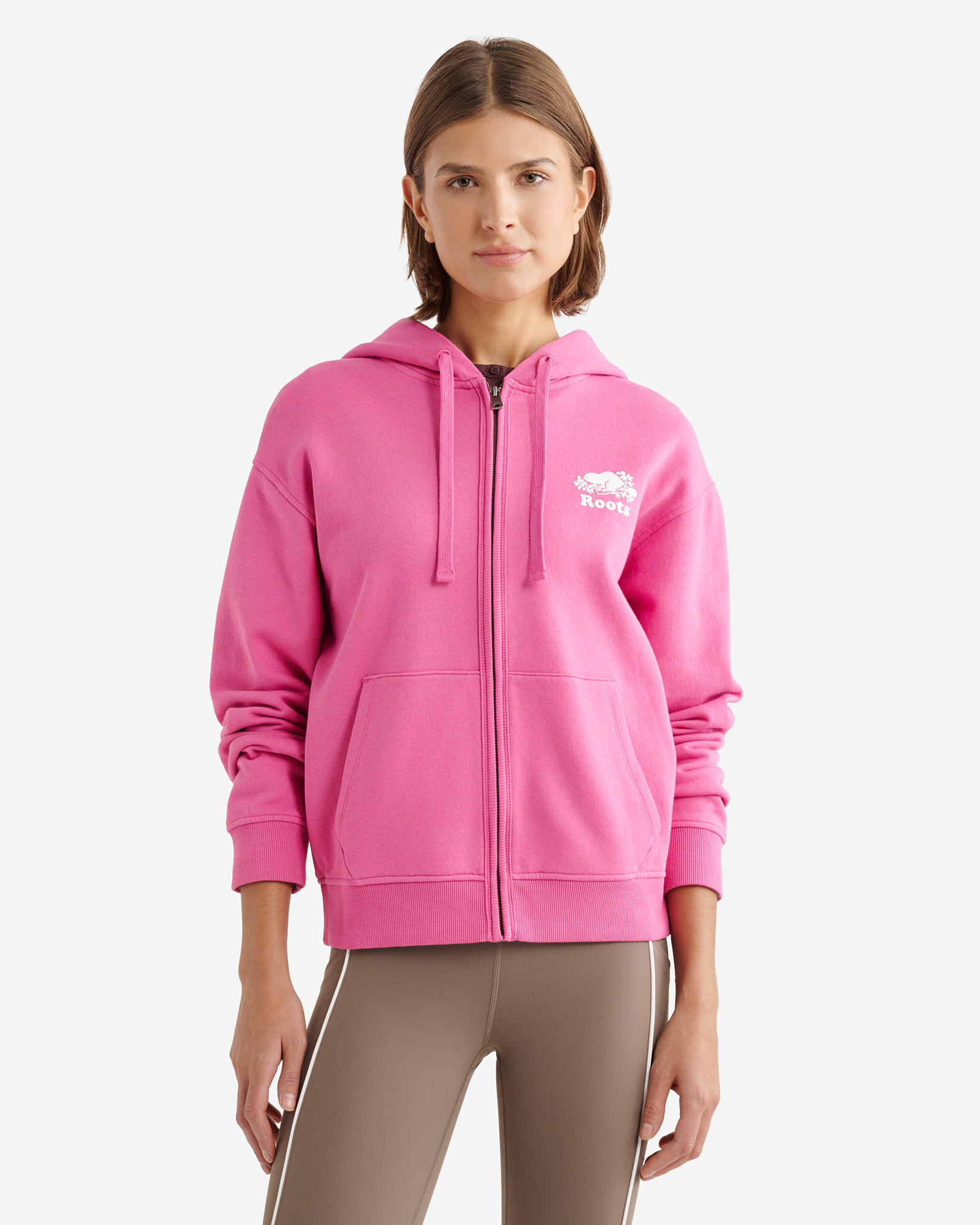 Organic Original Relaxed Full Zip Hoodie - Magenta Glow
