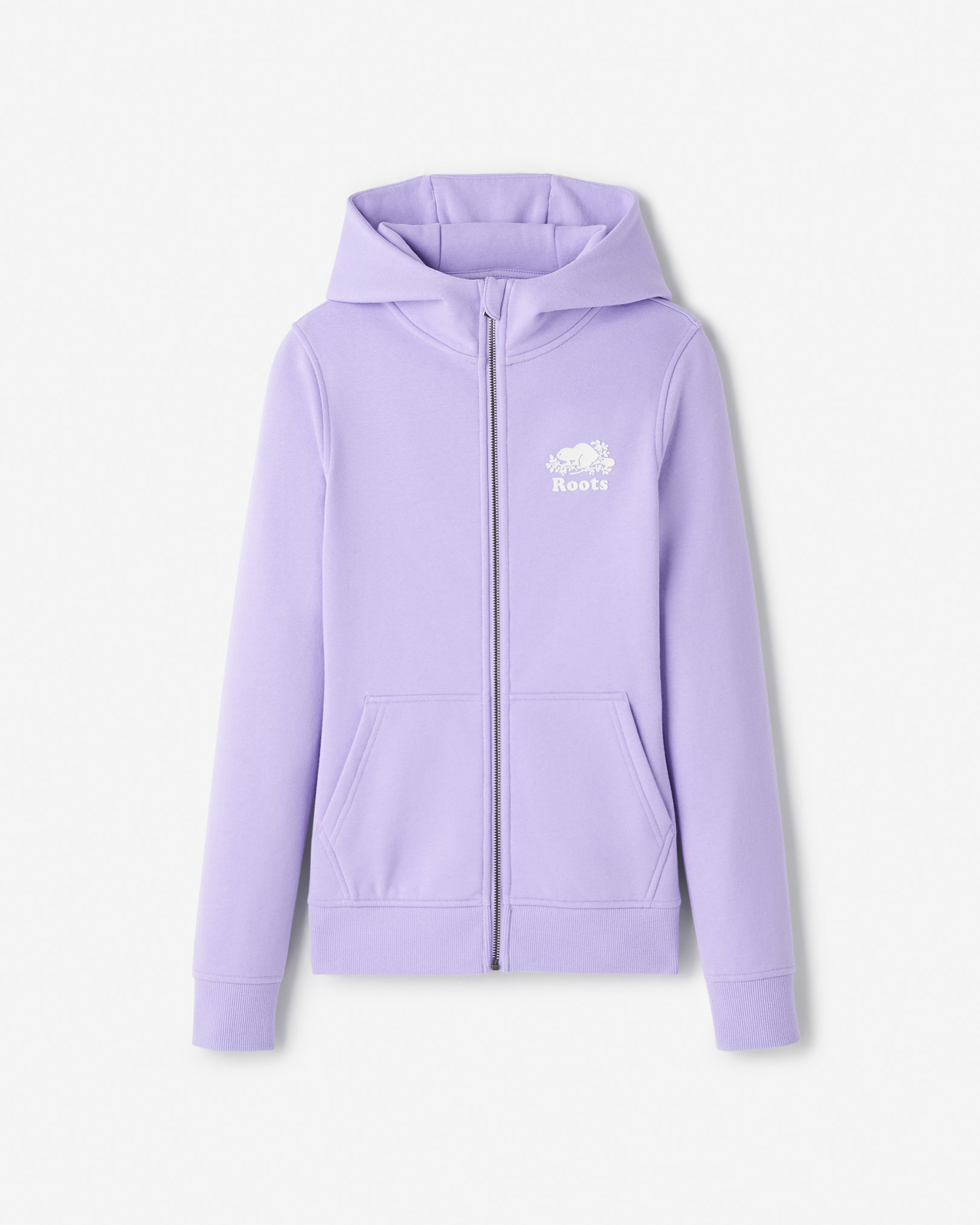 Organic Cooper Slim Full Zip Hoodie - Lavender