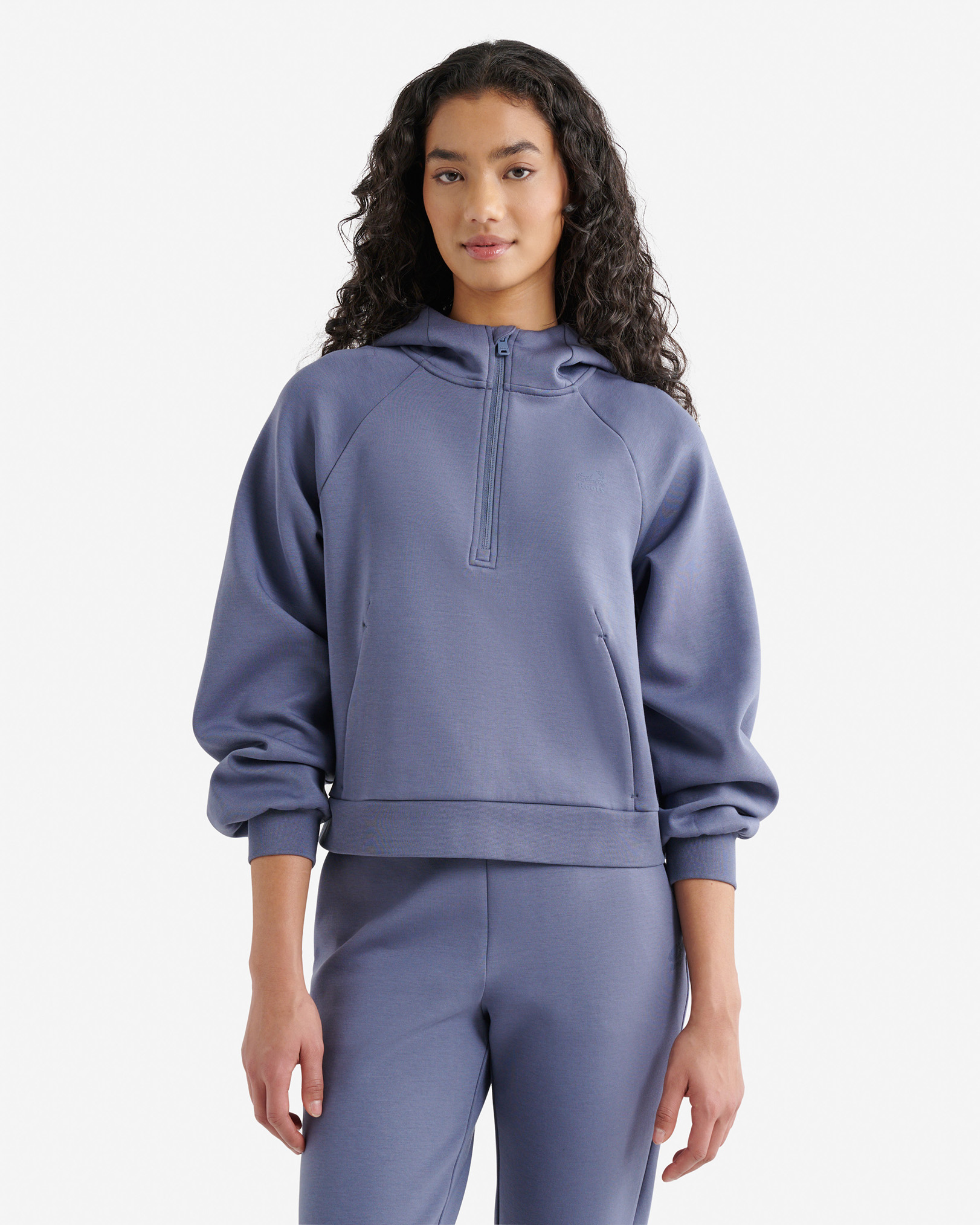 Roam Quarter Zip Hoodie - Tidal Blue