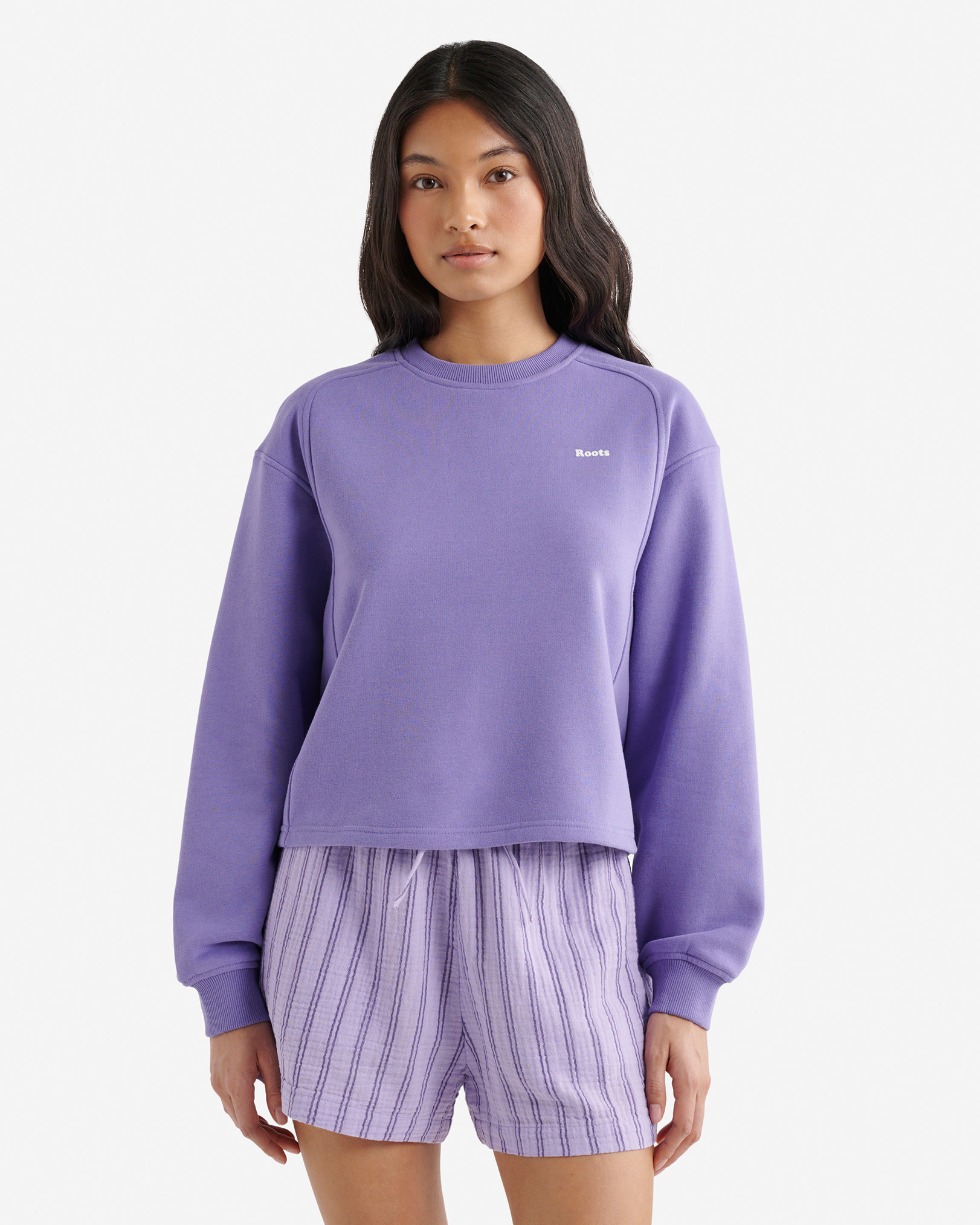 Chandail à col rond en molleton estival Nuage - Violette Sauvage