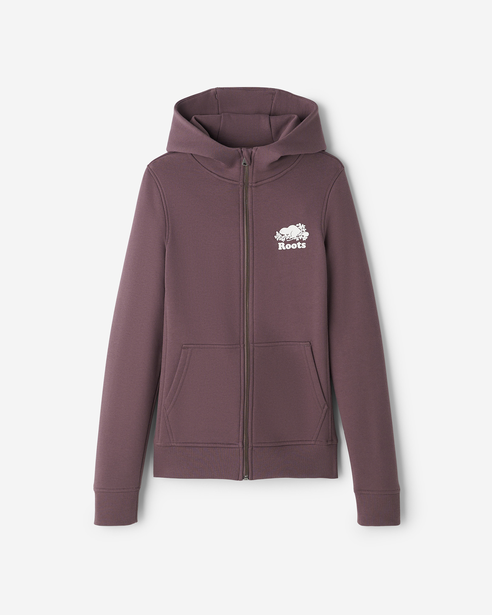 Organic Cooper Slim Full Zip Hoodie - Desert Mocha