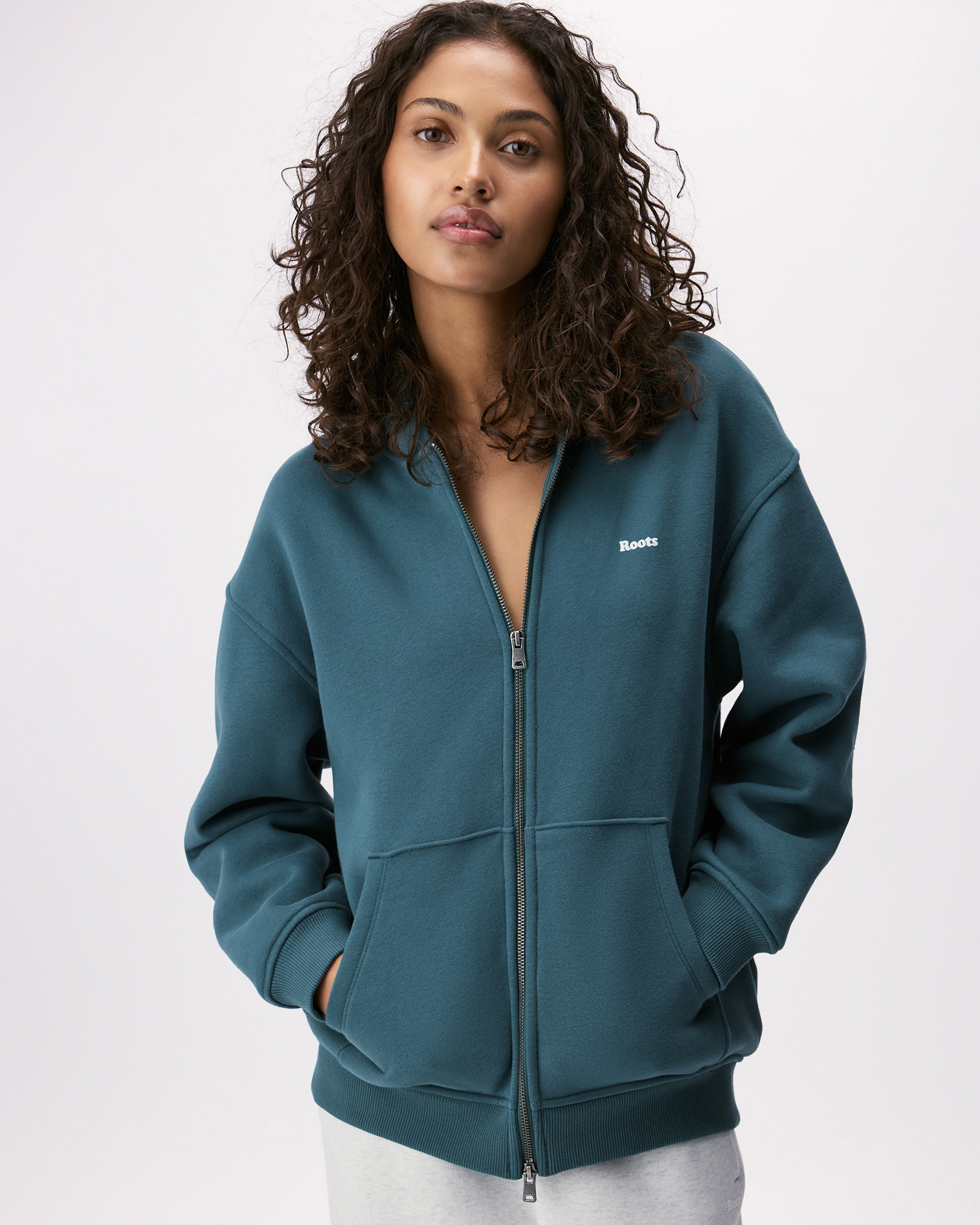 Cloud Long Full Zip Hoodie - Ocean Teal Cloud Long Full Zip Hoodie - Ocean Teal