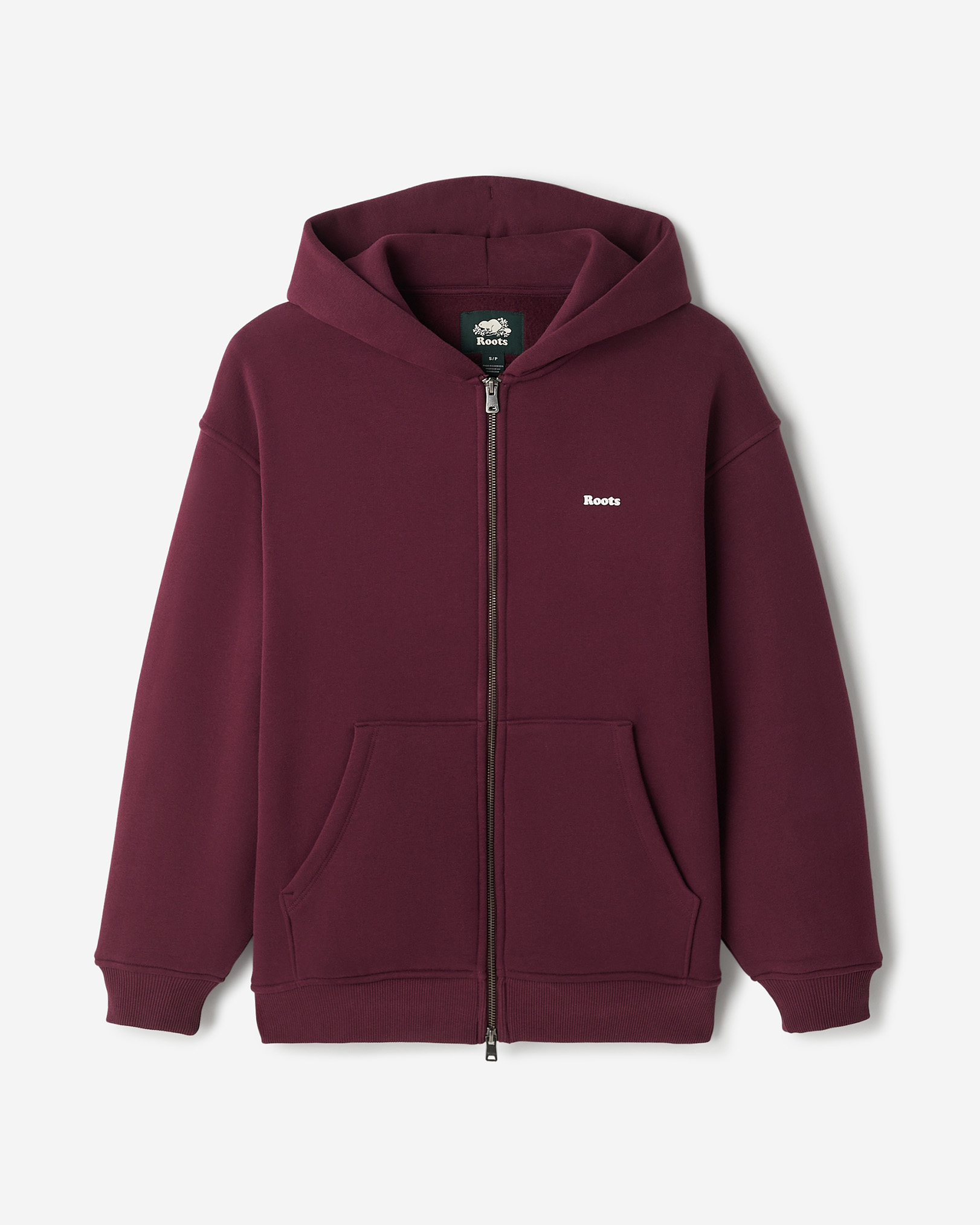 Cloud Long Full Zip Hoodie - Maroon Fig Cloud Long Full Zip Hoodie - Maroon Fig