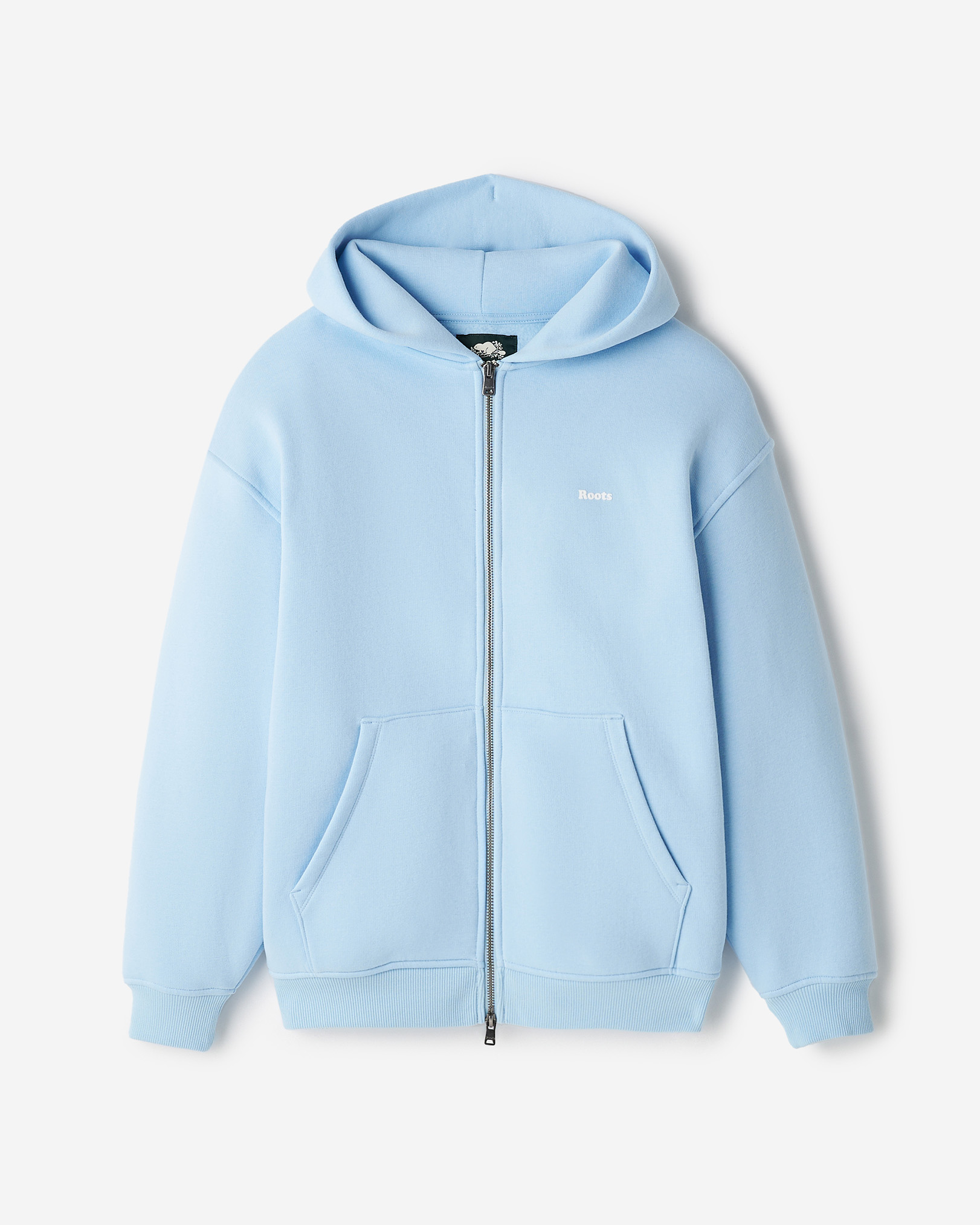 Cloud Long Full Zip Hoodie - Pale Sky Blue