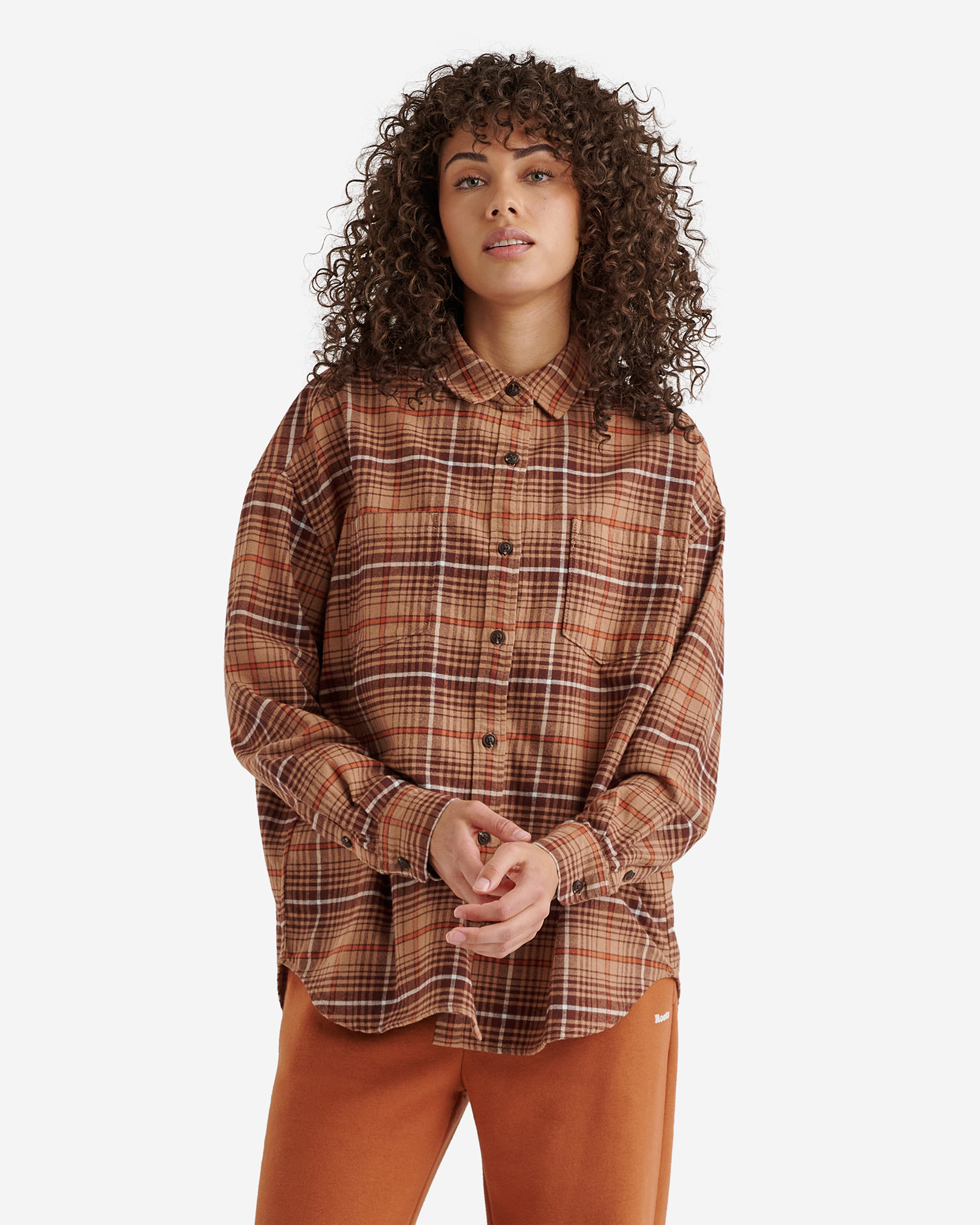 Manning Oversized Flannel Shirt - Sepia Taupe Manning Oversized Flannel Shirt - Sepia Taupe