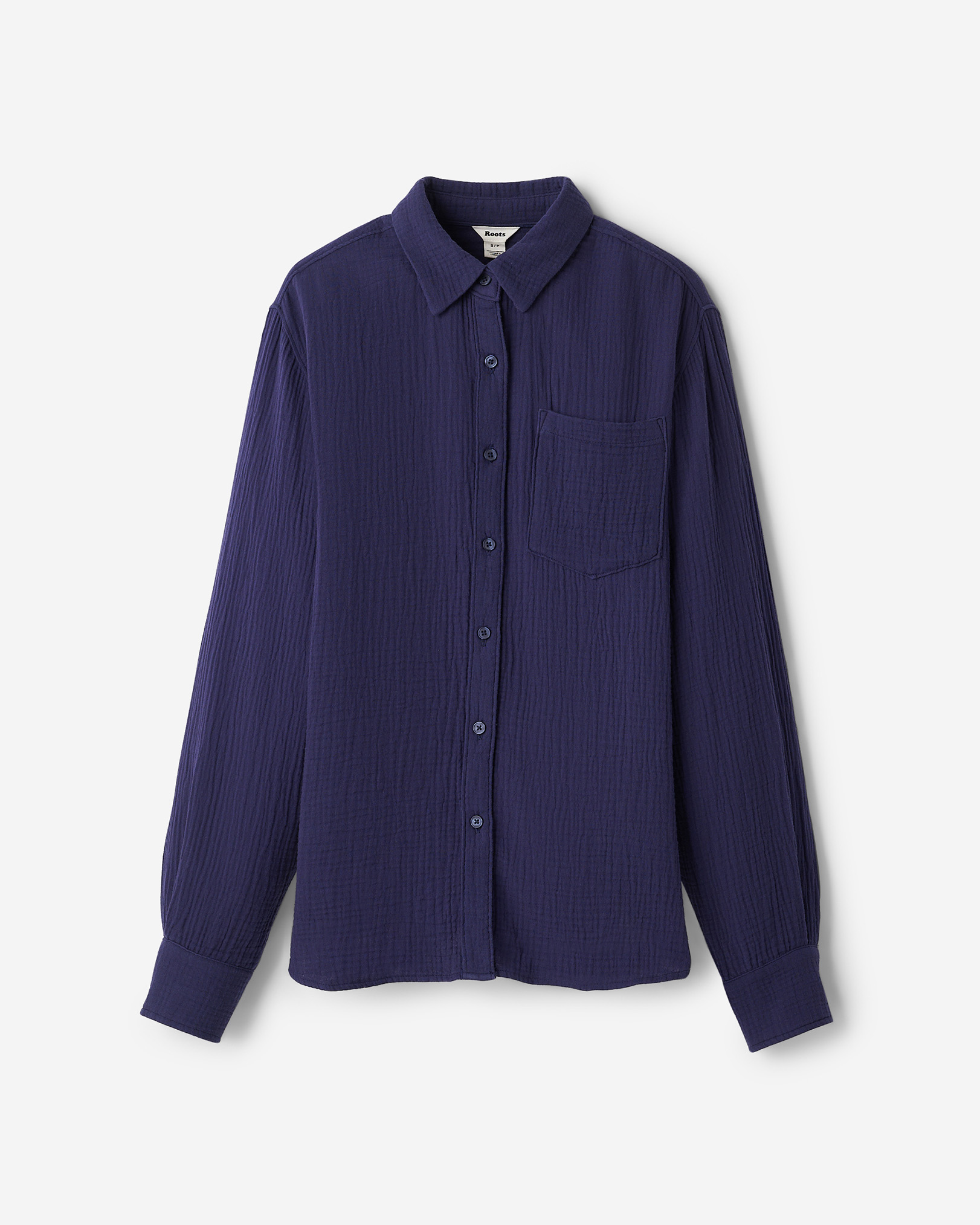 Isla Cotton Gauze Shirt - Indigo Ink