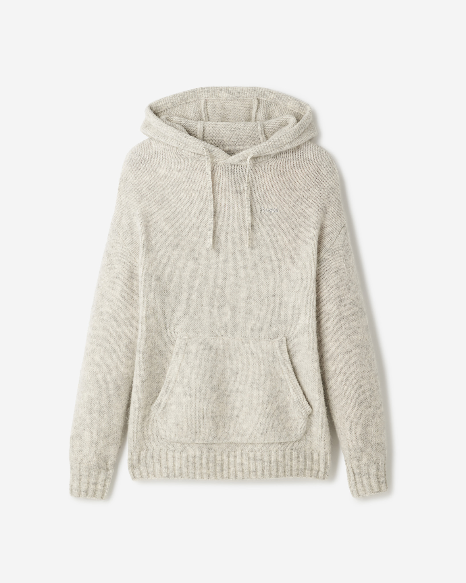 Aurora  Alpaca Wool Hoodie - Light Grey Mix