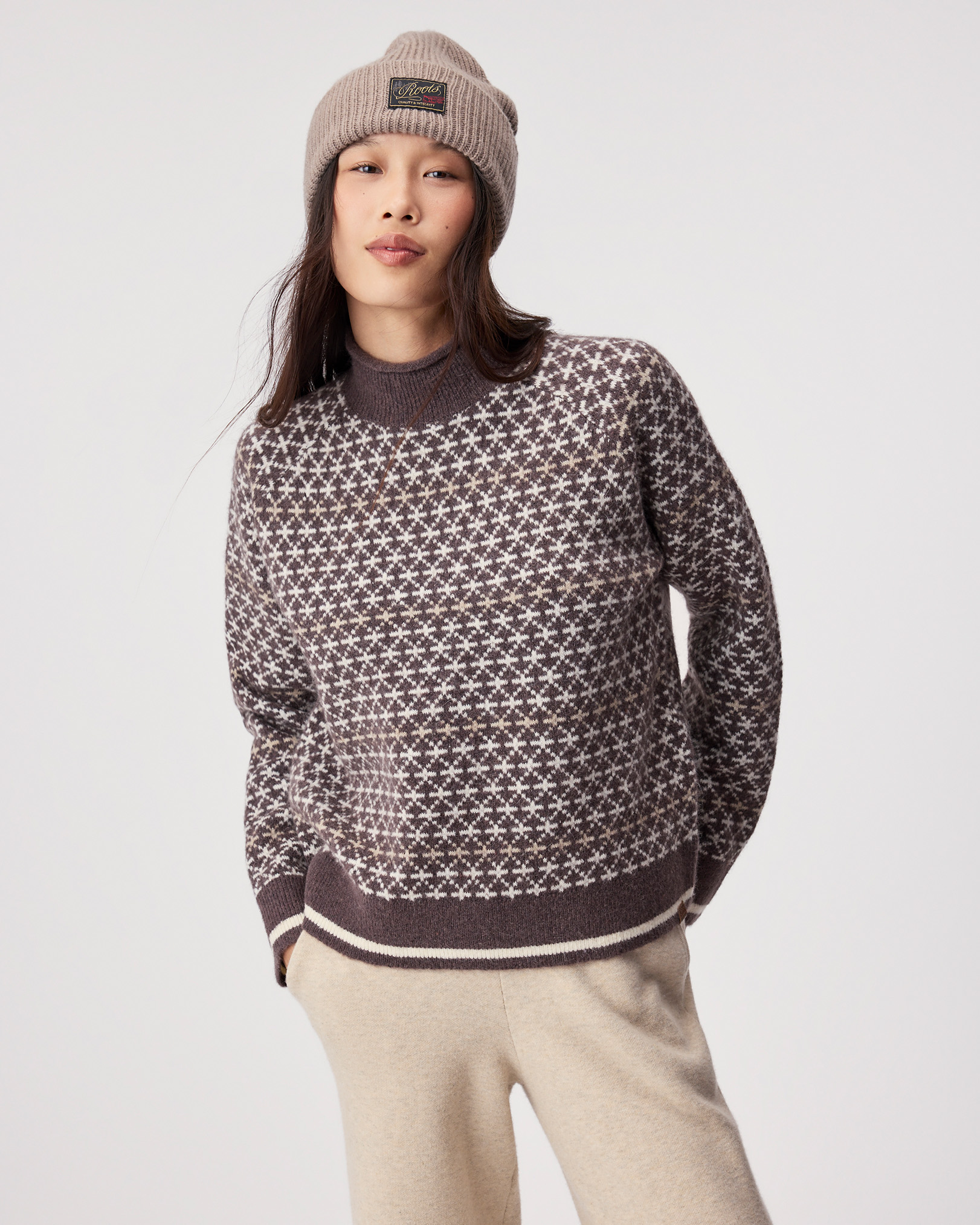 Cabin Nordic Rollneck Sweater - Brown Cabin Nordic Rollneck Sweater - Brown