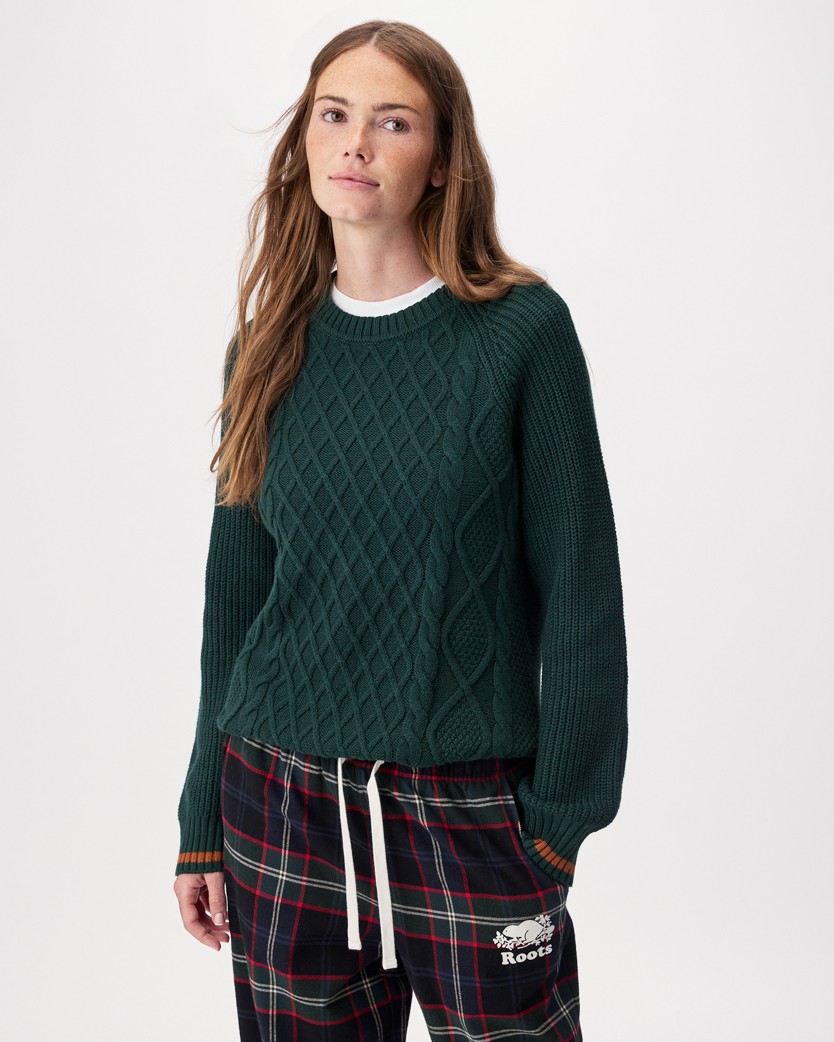 Cabin Cable Crew - Varsity Green Mix Cabin Cable Crew - Varsity Green Mix