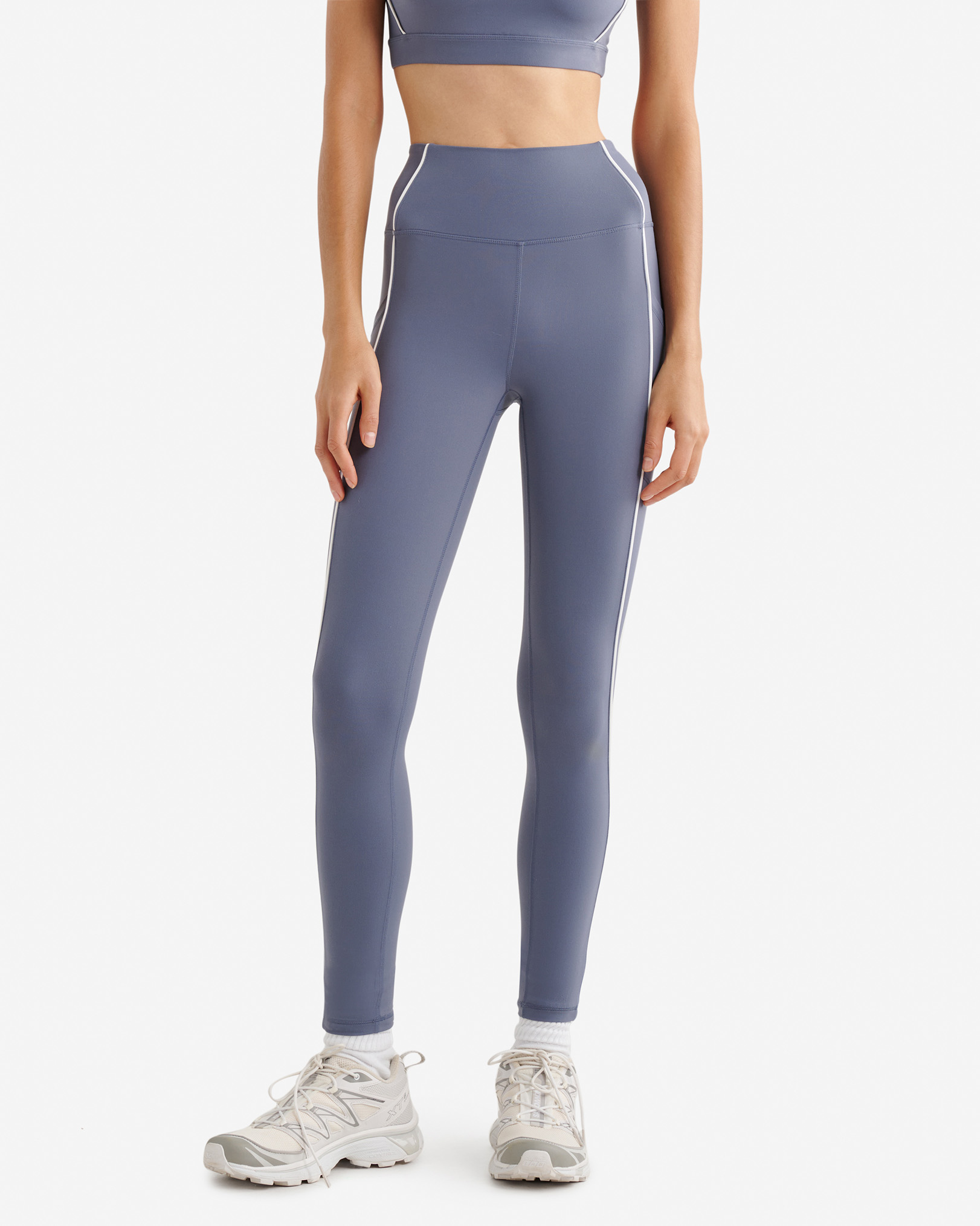 Restore Stretch Piped Legging - Tidal Blue