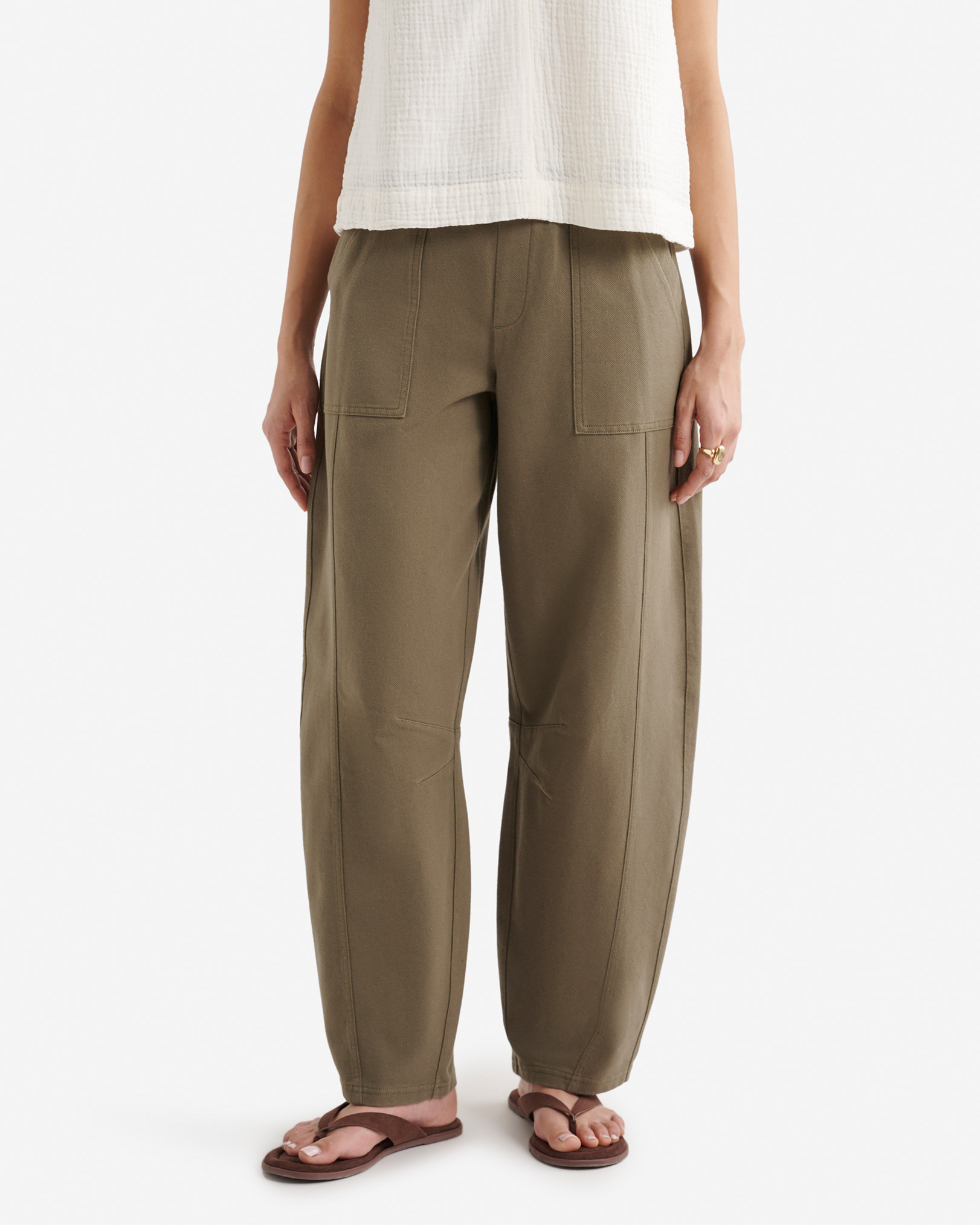 Welland Knit Twill Barrel Pant
