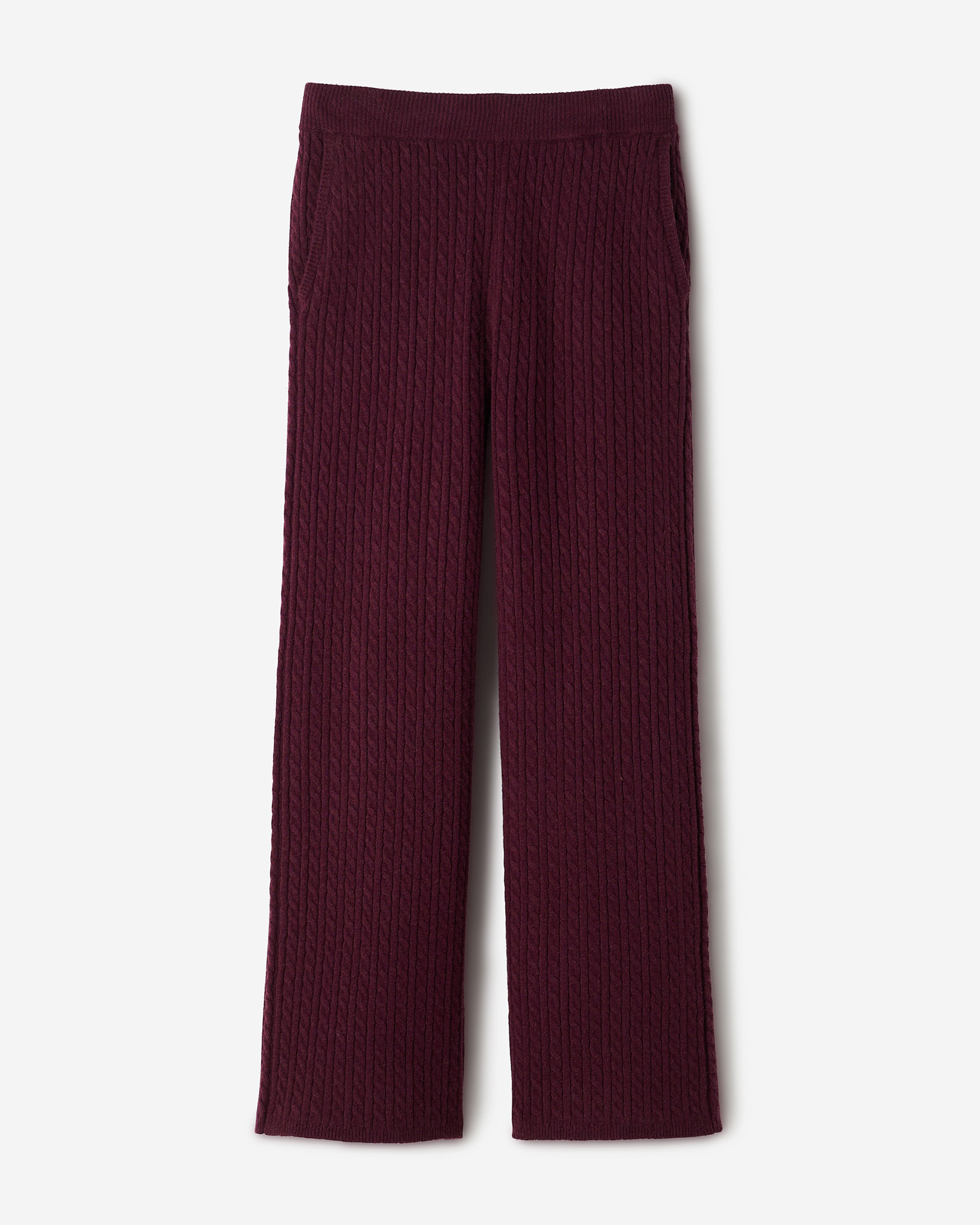 Bowen Cable Knit Pant - Maroon Fig Mix Bowen Cable Knit Pant - Maroon Fig Mix