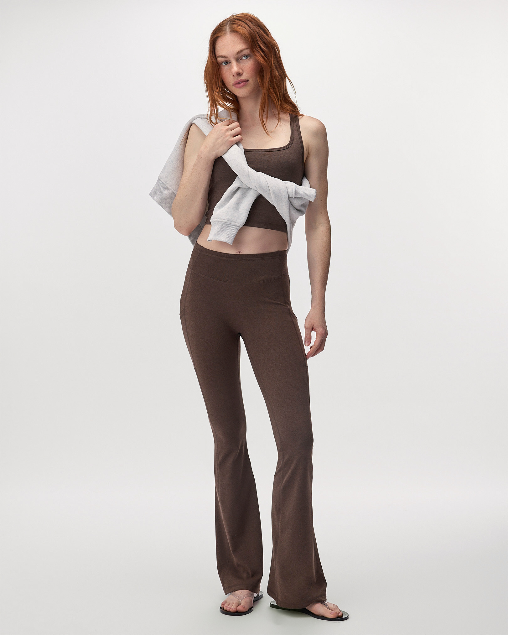 Active Knit Flare Legging - Black Coffee Mix Active Knit Flare Legging - Black Coffee Mix