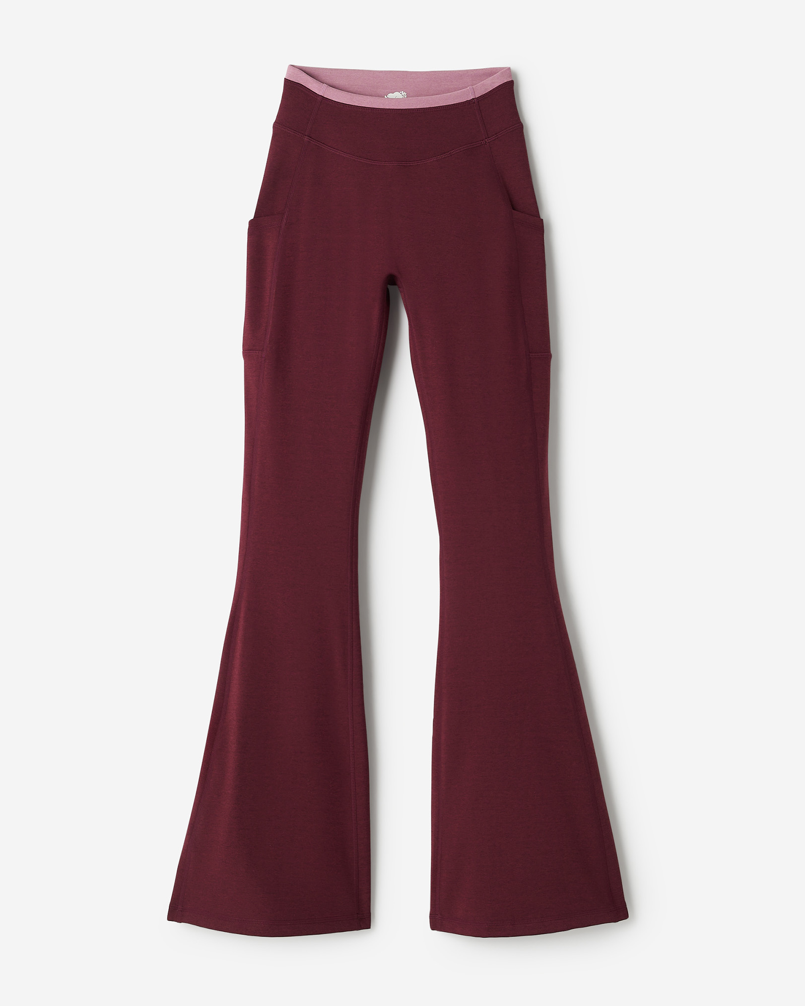 Active Knit Flare Legging - Maroon Fig Mix Active Knit Flare Legging - Maroon Fig Mix