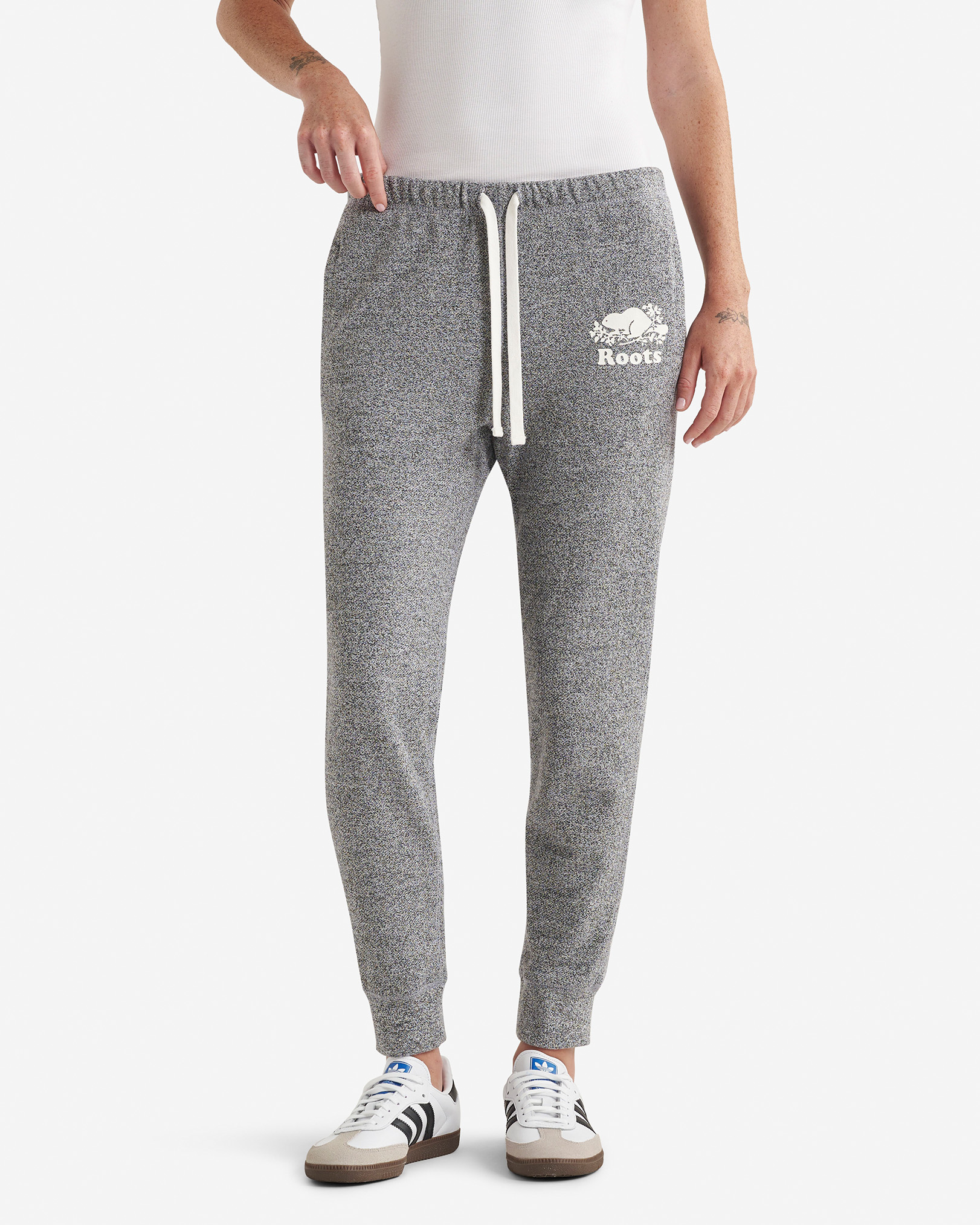 Slim Cuff Sweatpant Short (26 Inch Inseam) - Salt & Pepper