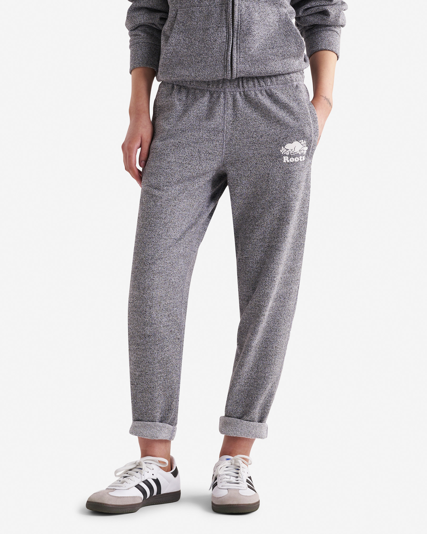 Organic Original Terry Ankle Sweatpant - Salt & Pepper