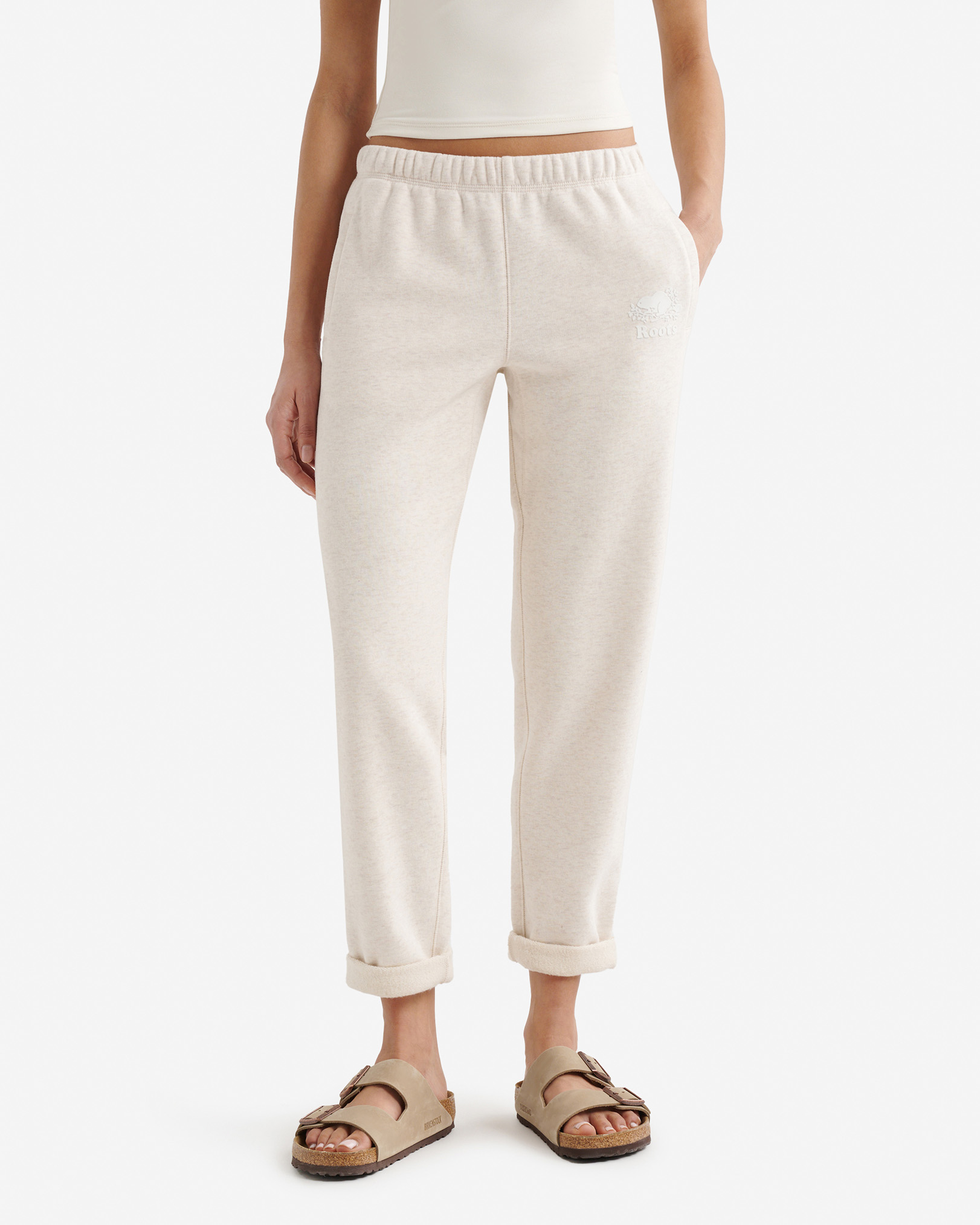 Organic Original Terry Ankle Sweatpant - Oatmeal Mix