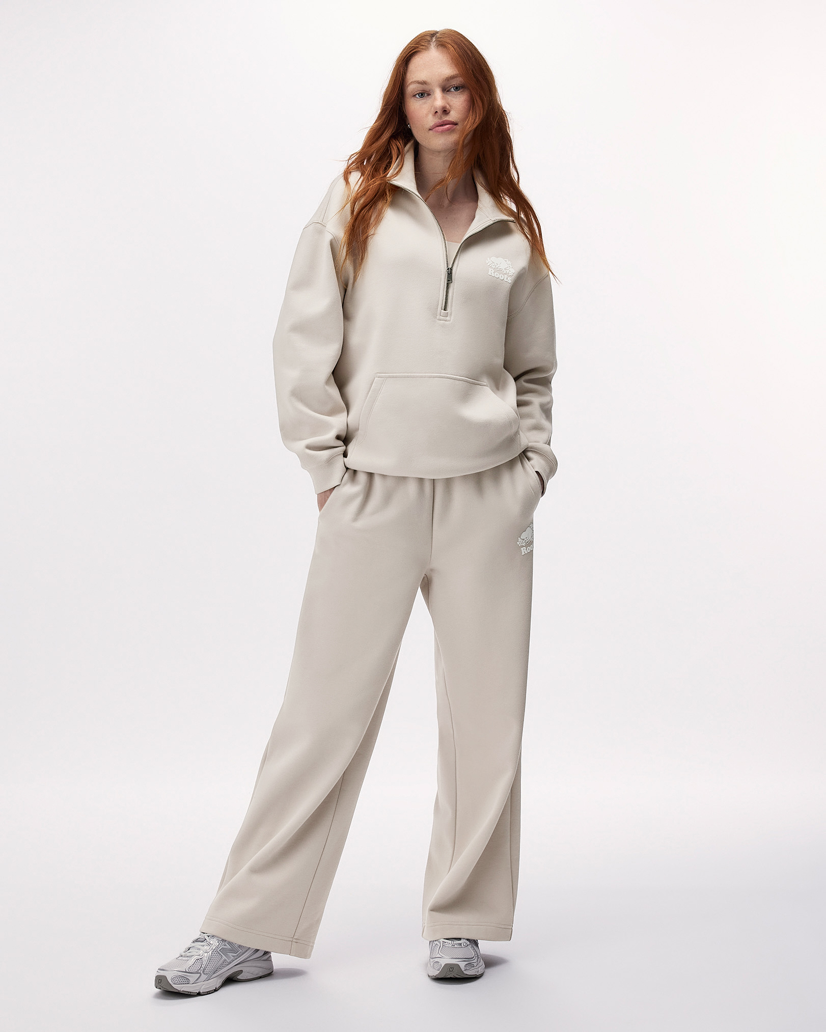 Organic Cooper Wide Leg Sweatpant - Silver Cloud Organic Cooper Wide Leg Sweatpant - Silver Cloud