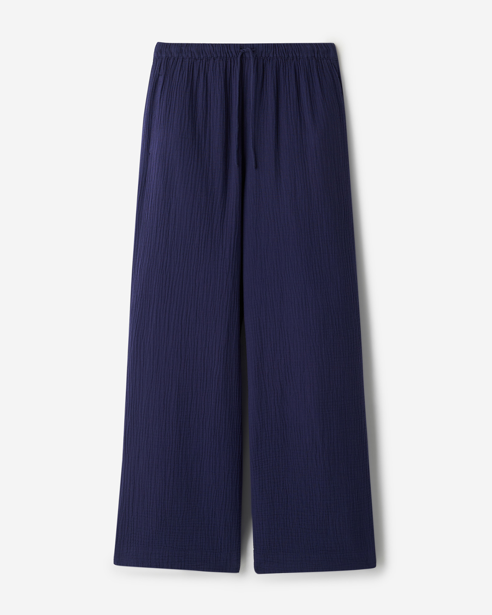 Isla Cotton Wide Leg Pant - Indigo Ink
