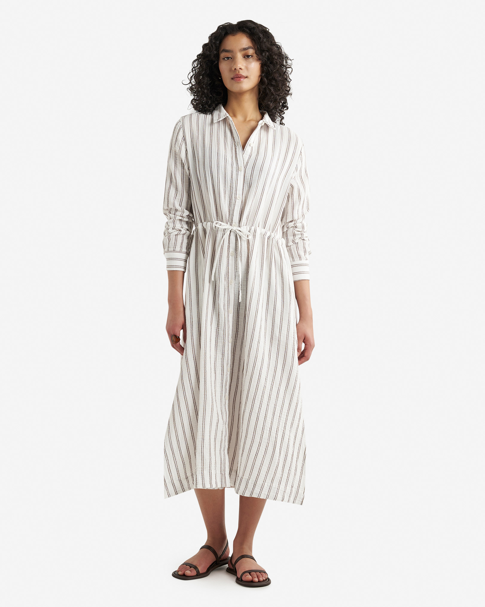 Isla Cotton Gauze Shirt Dress