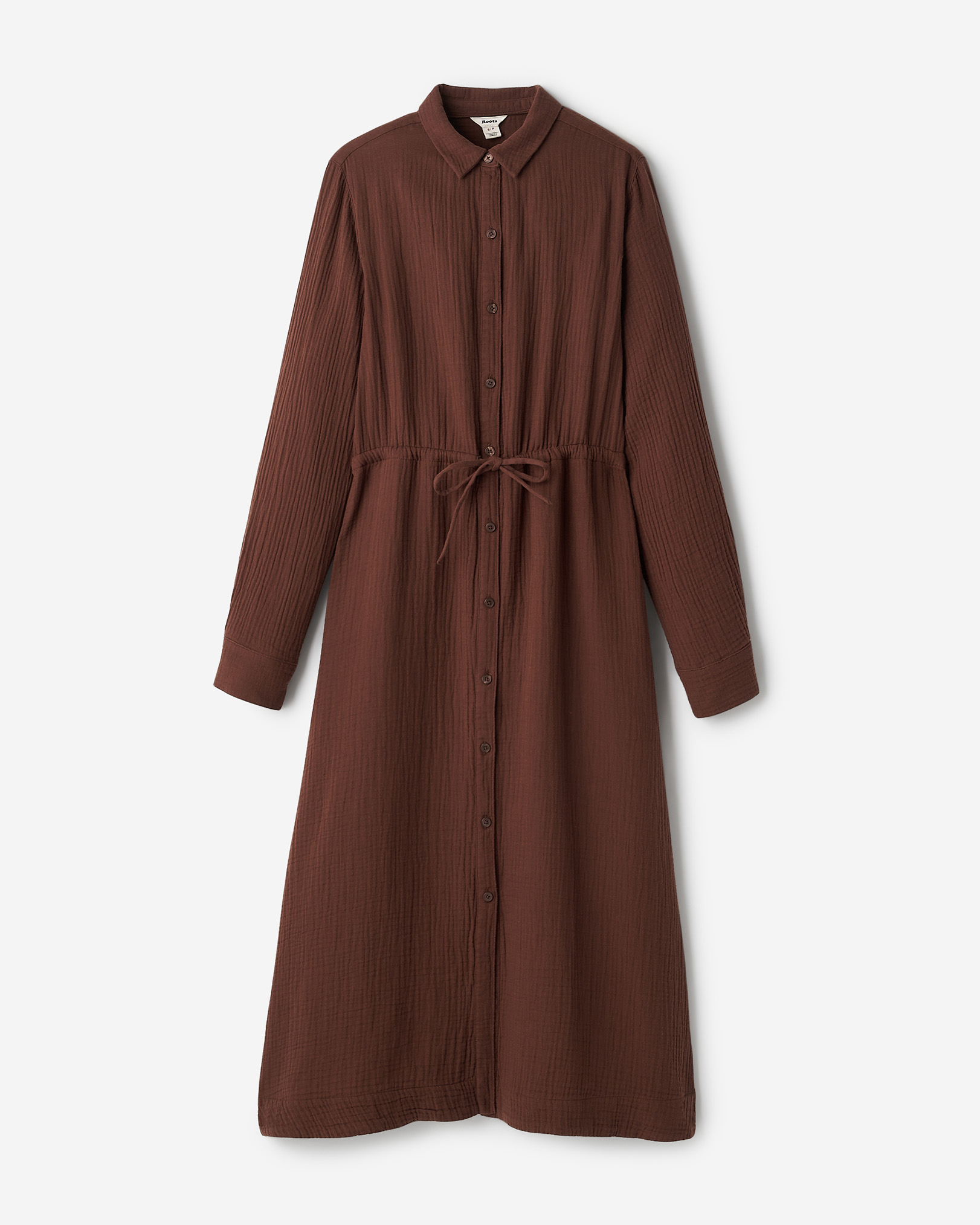 Isla Cotton Gauze Shirt Dress - Rocky Road Brown Isla Cotton Gauze Shirt Dress - Rocky Road Brown