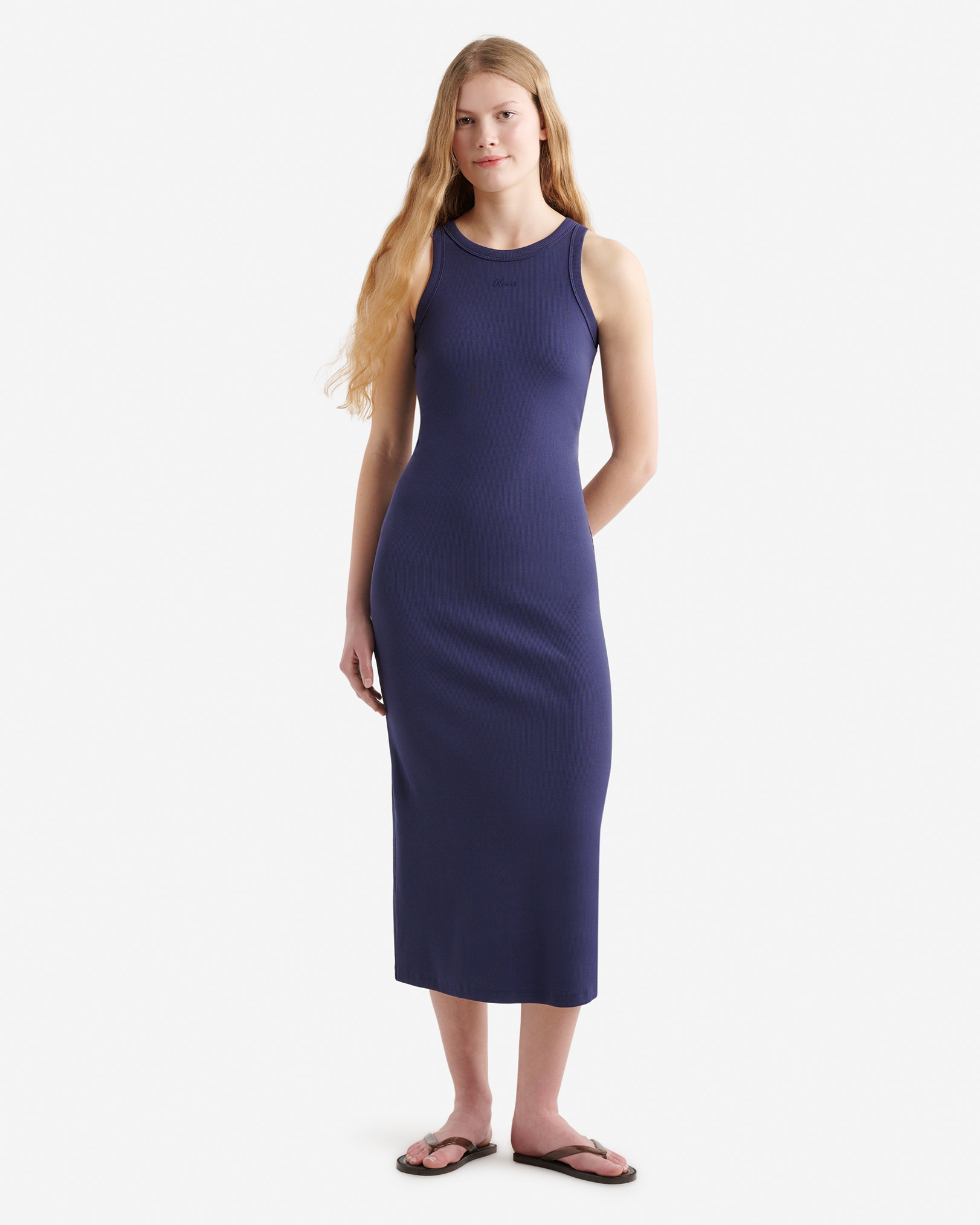 Roots Rib Dress - Indigo Ink