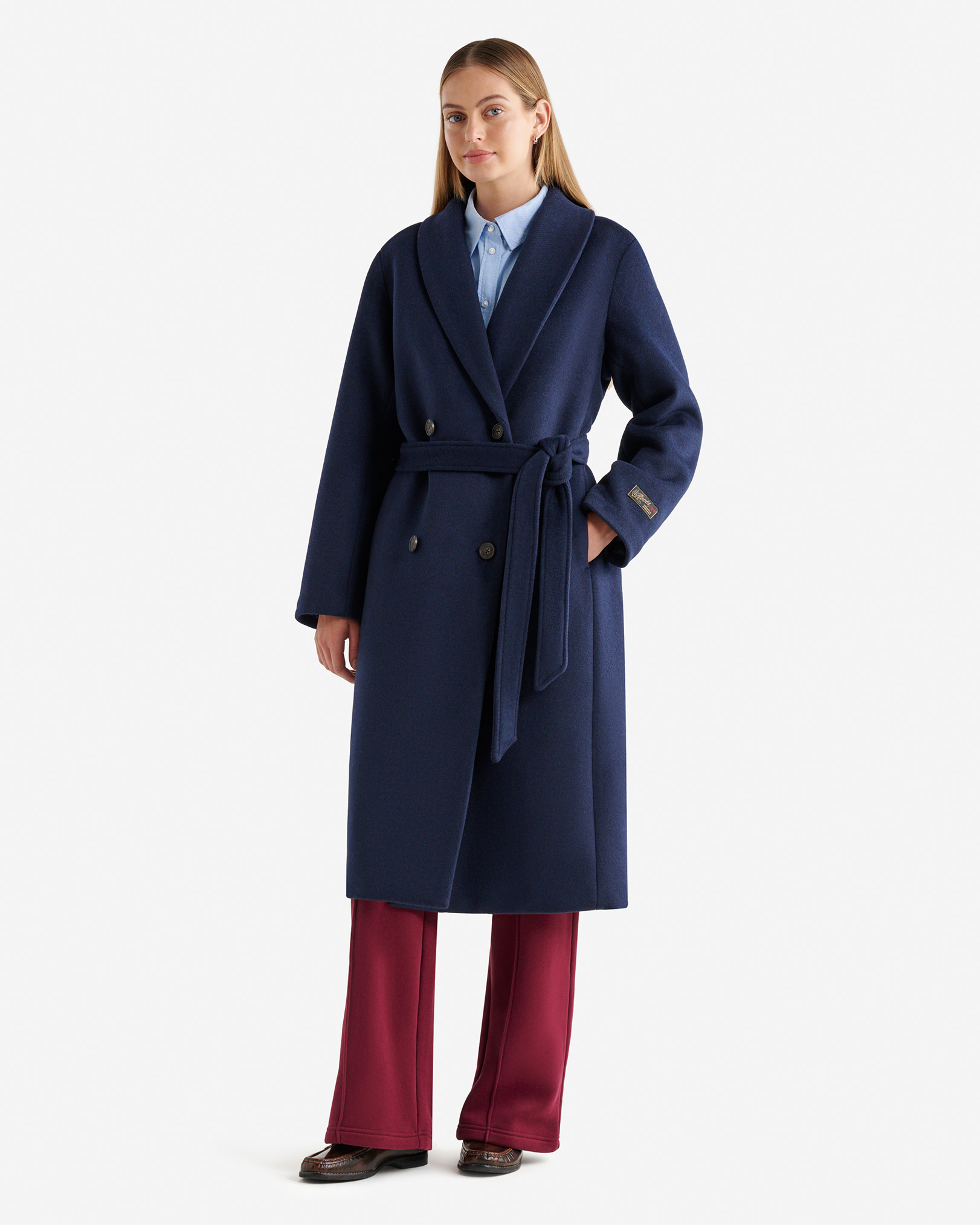 Alma Long Coat - Navy Blazer