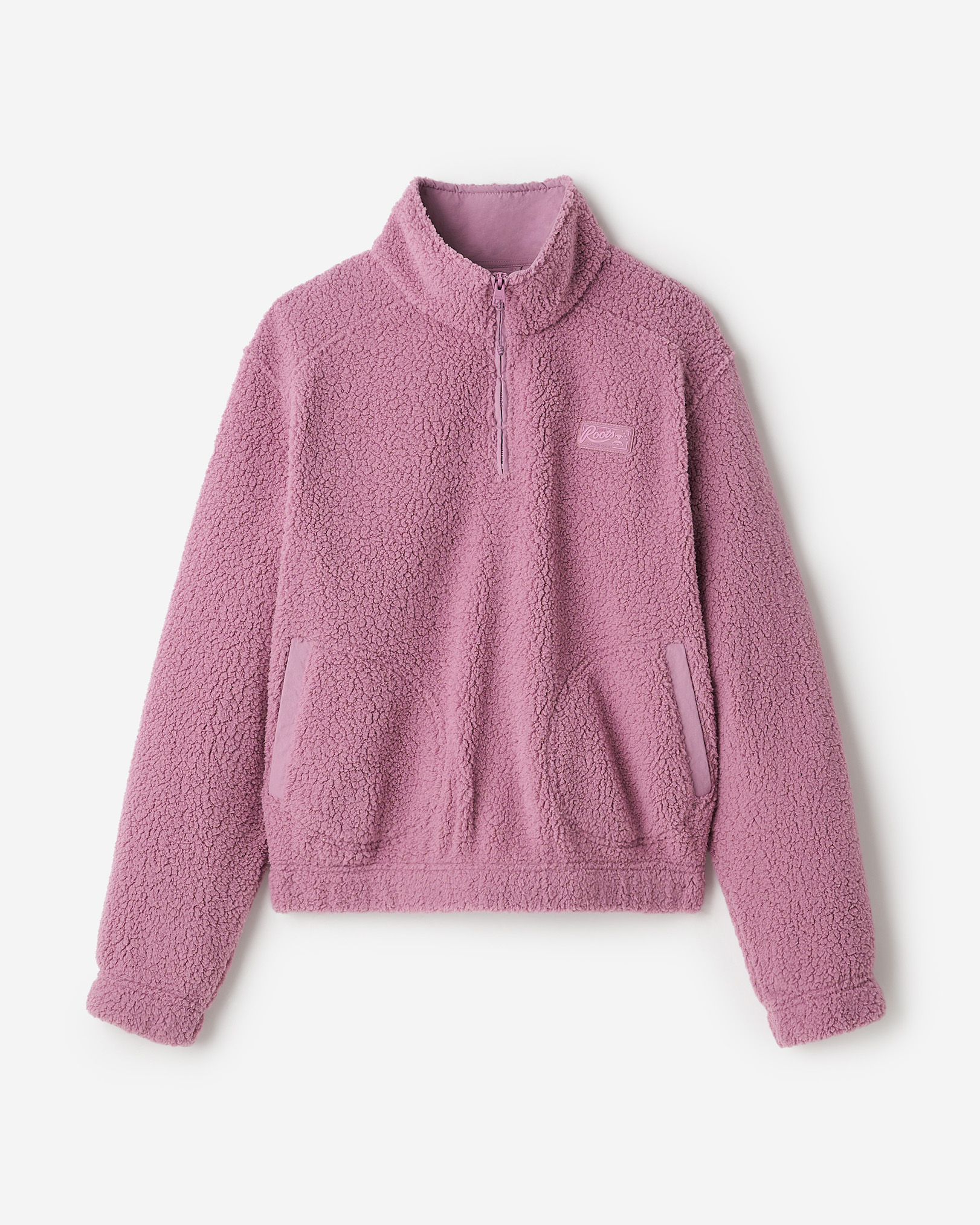 Alta Shearling Fleece Quarter Zip - Dusky Plum