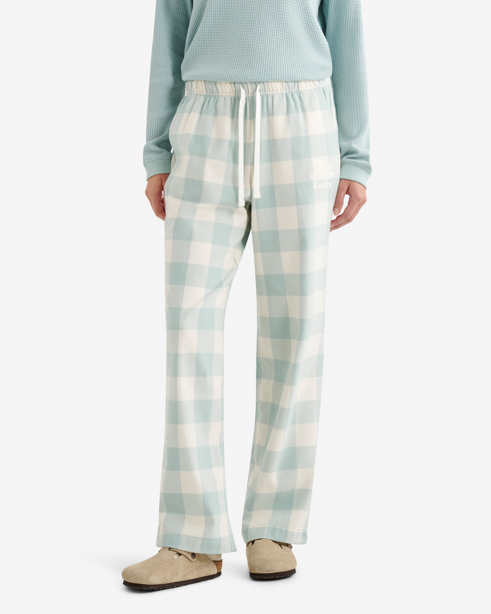 Womens Plaid Pajama Pant - Grey Mist