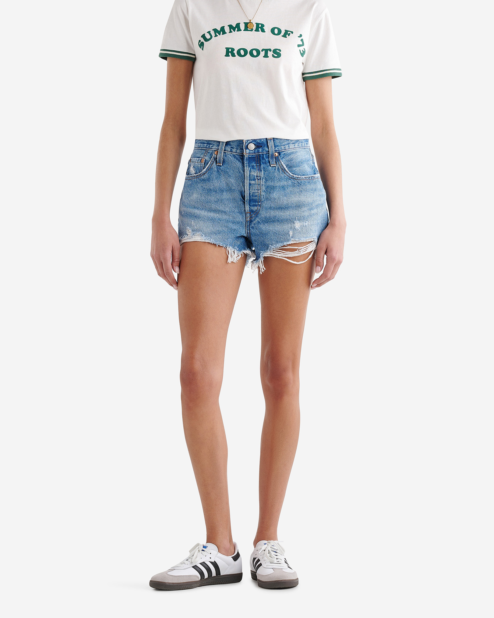 Levi's 501® Original Womens Short 2.5 Inch - Medium Blue